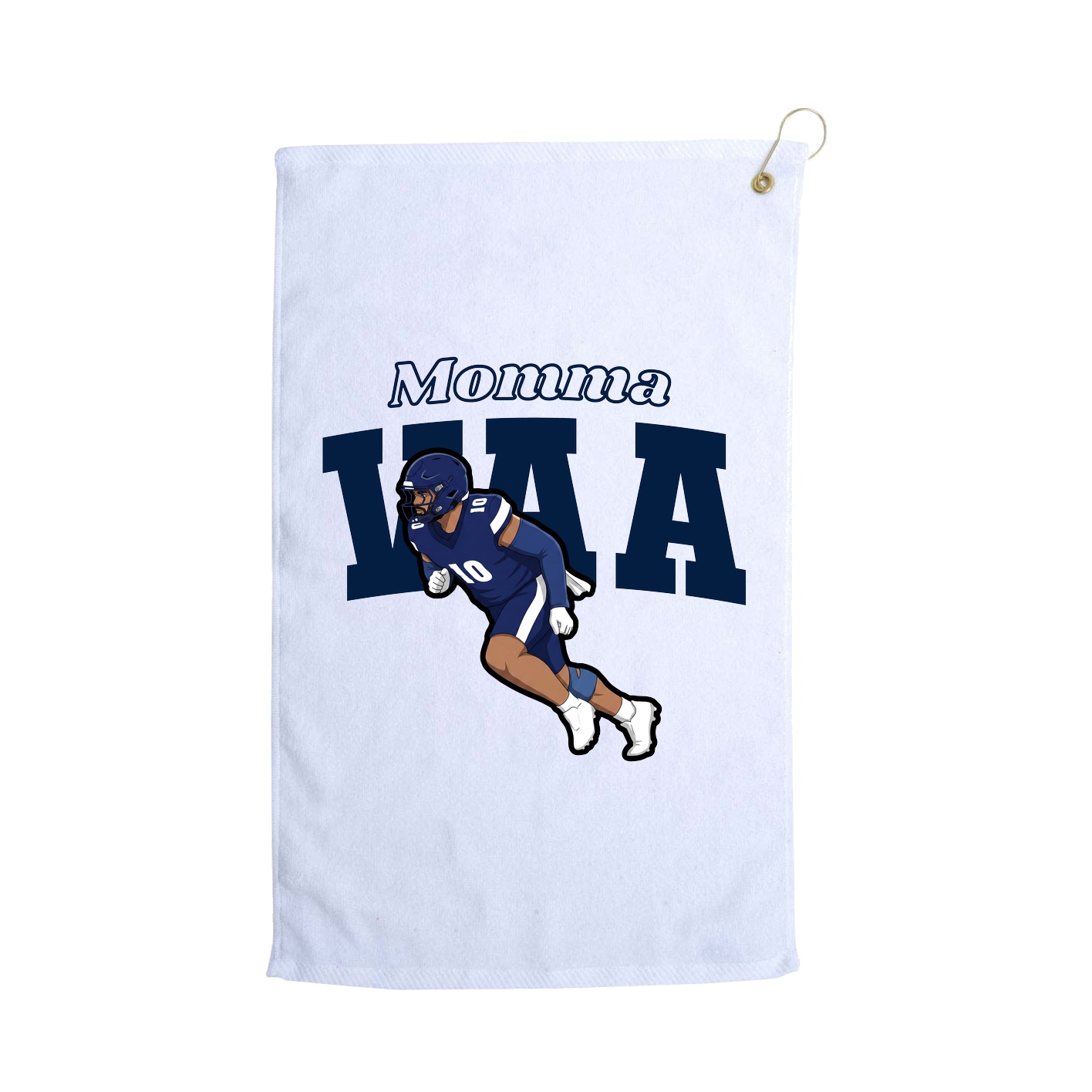 Golf Towel — Mothers Day Block in White