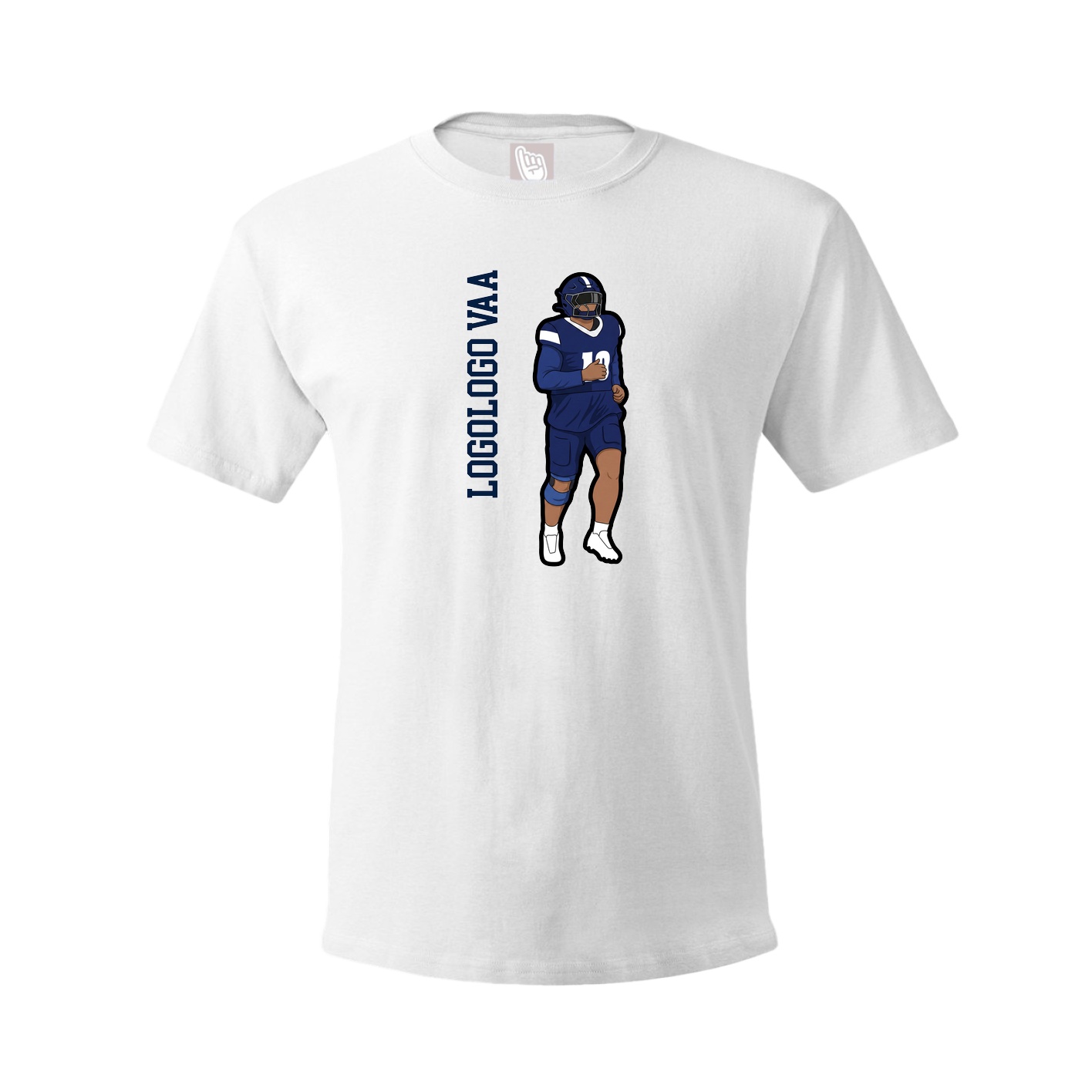 Tee — Name Vertical in White