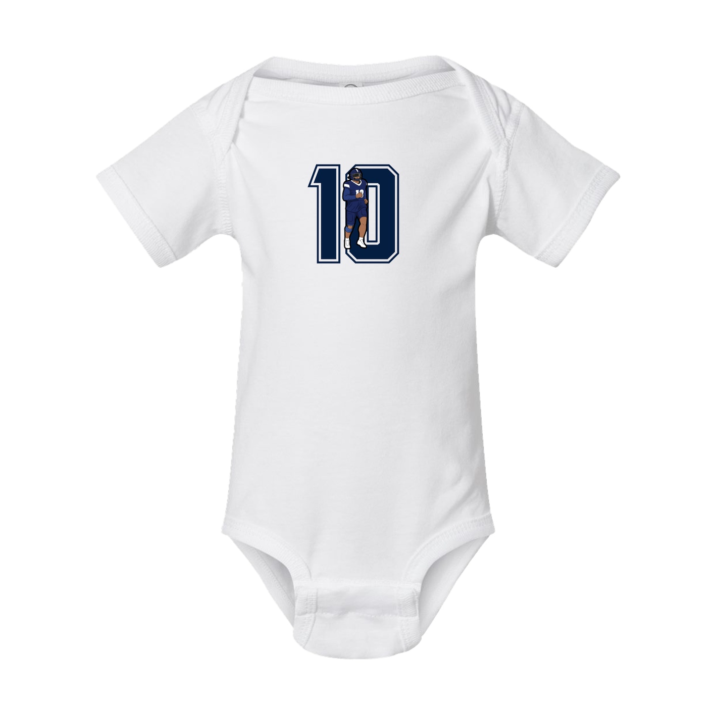 Baby Onesie — Number in White