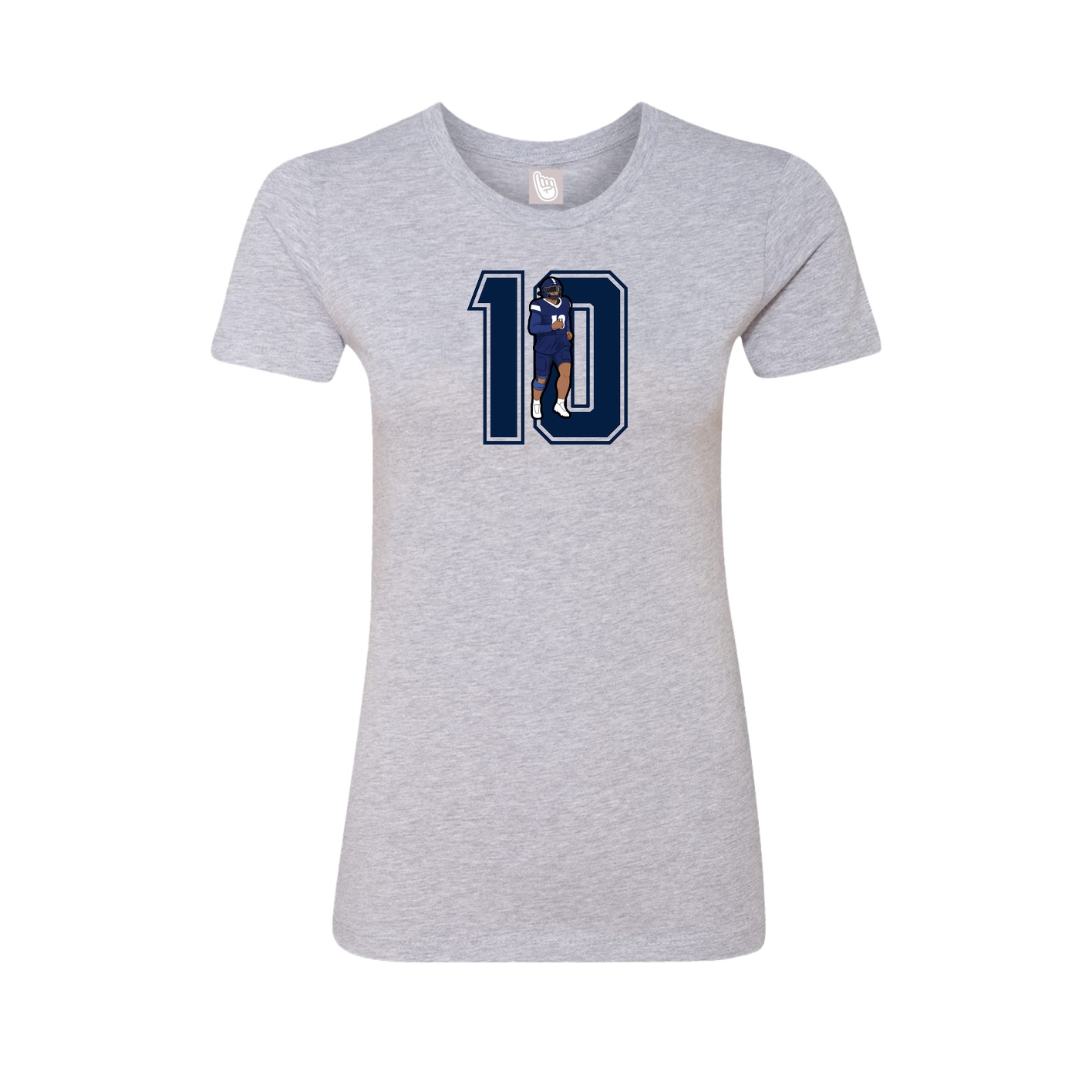 Womens Tee — Number in Grey