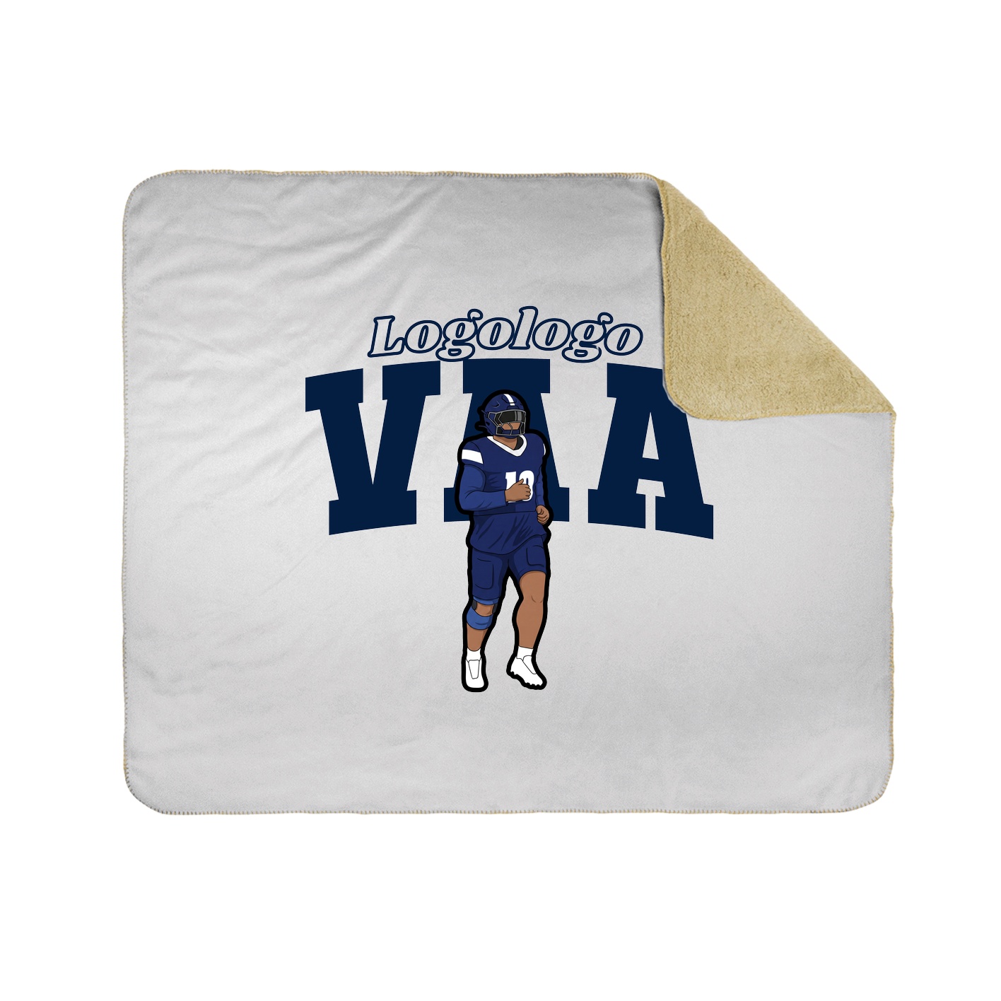 Throw Blanket — Name Arch in White