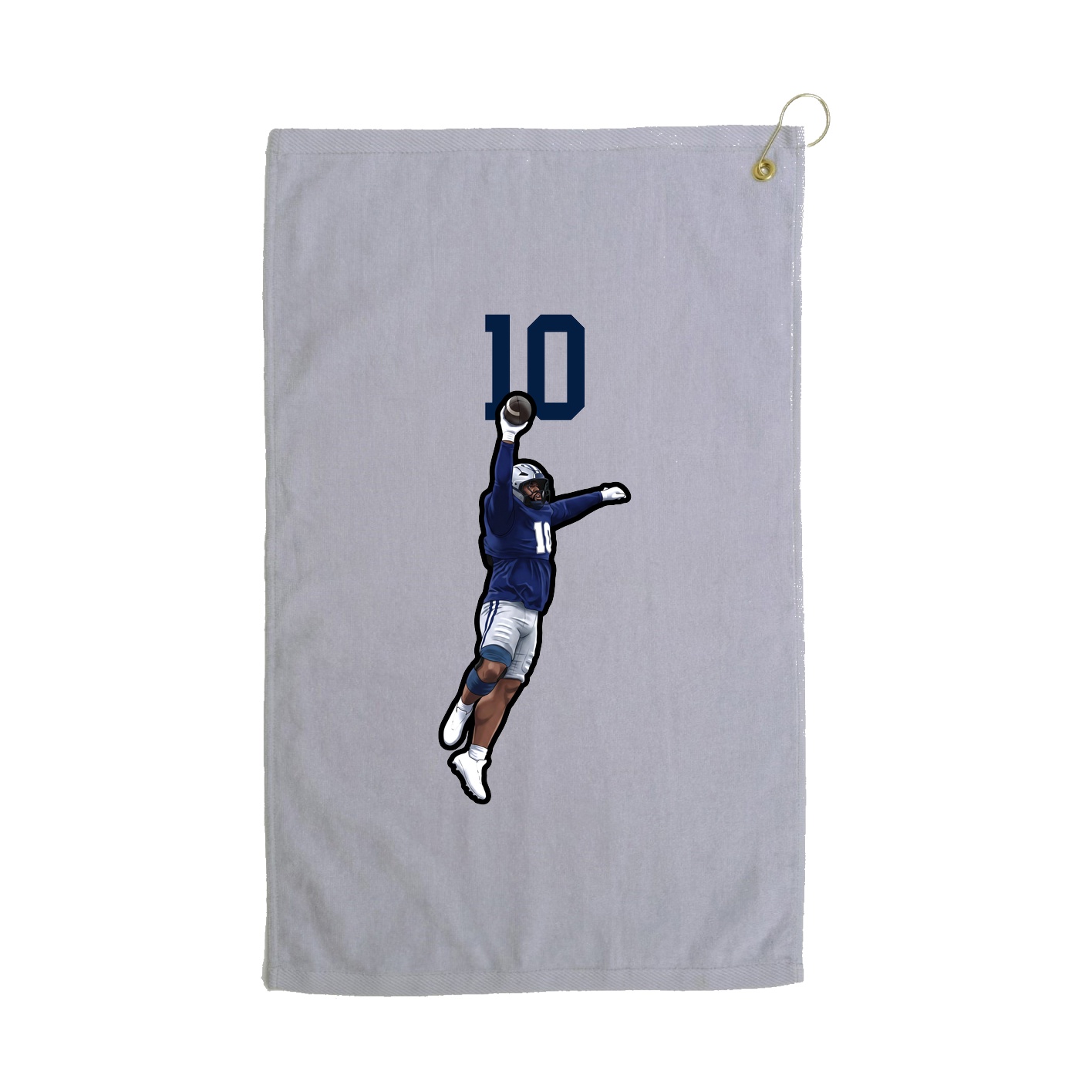 Golf Towel — Number Top in Grey