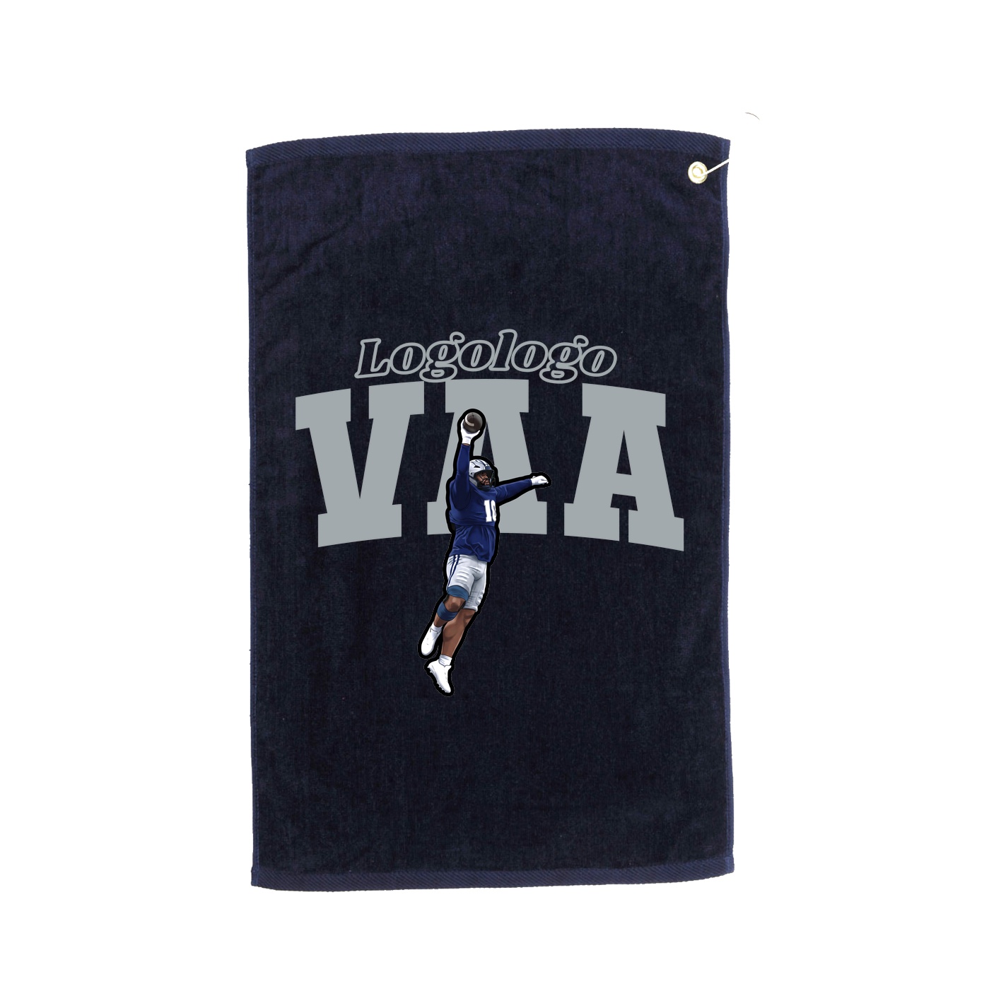 Golf Towel — Name Arch in Navy