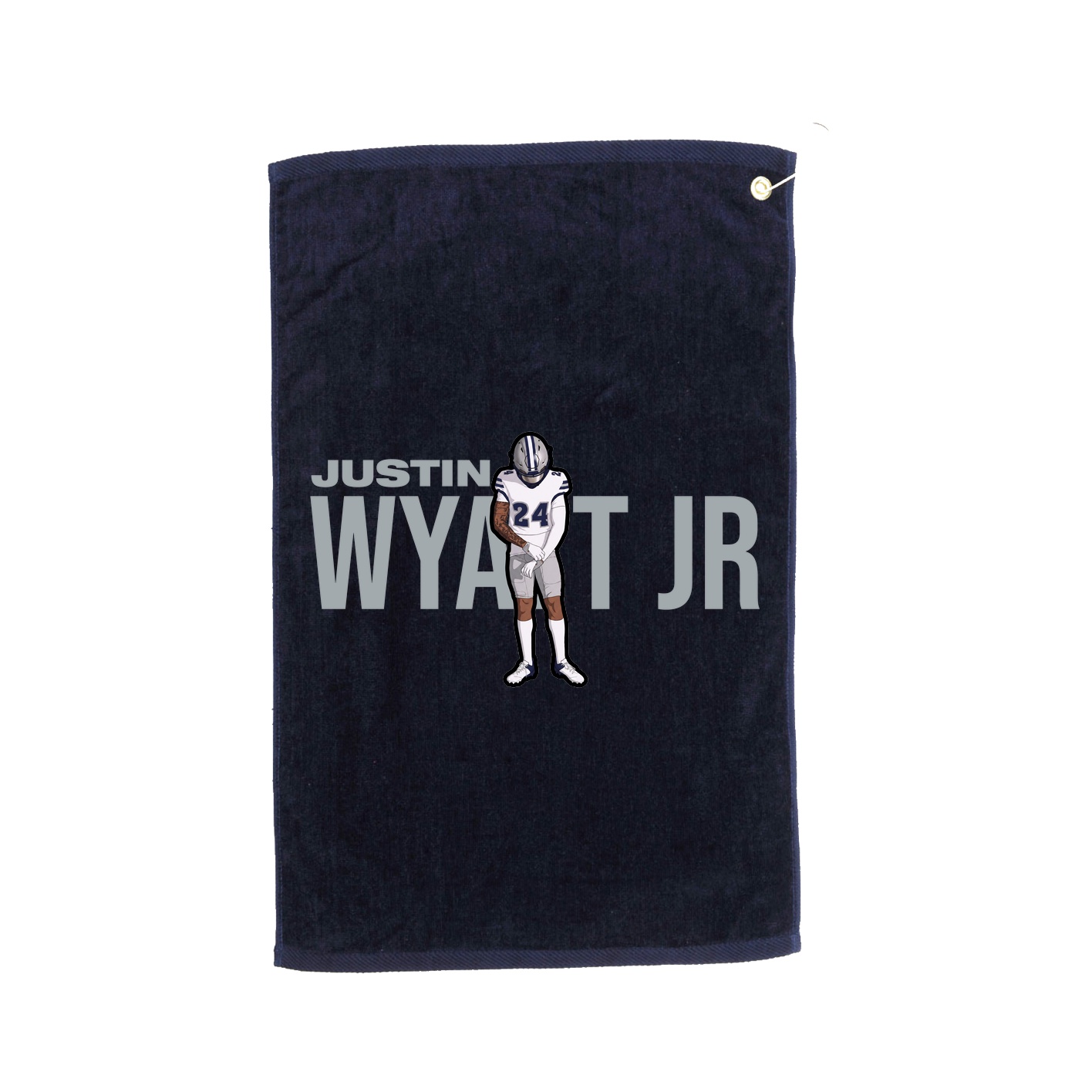 Golf Towel — Player Name in Navy