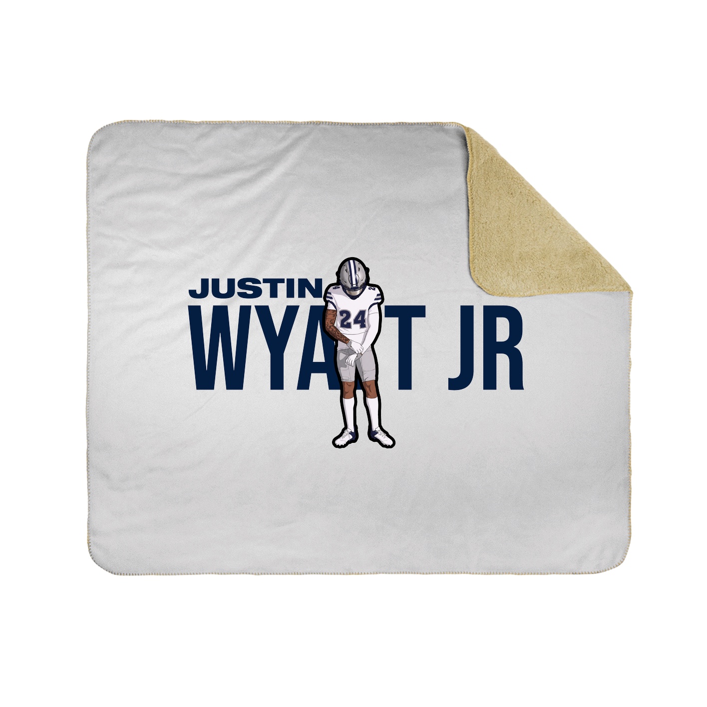 Throw Blanket — Player Name in White
