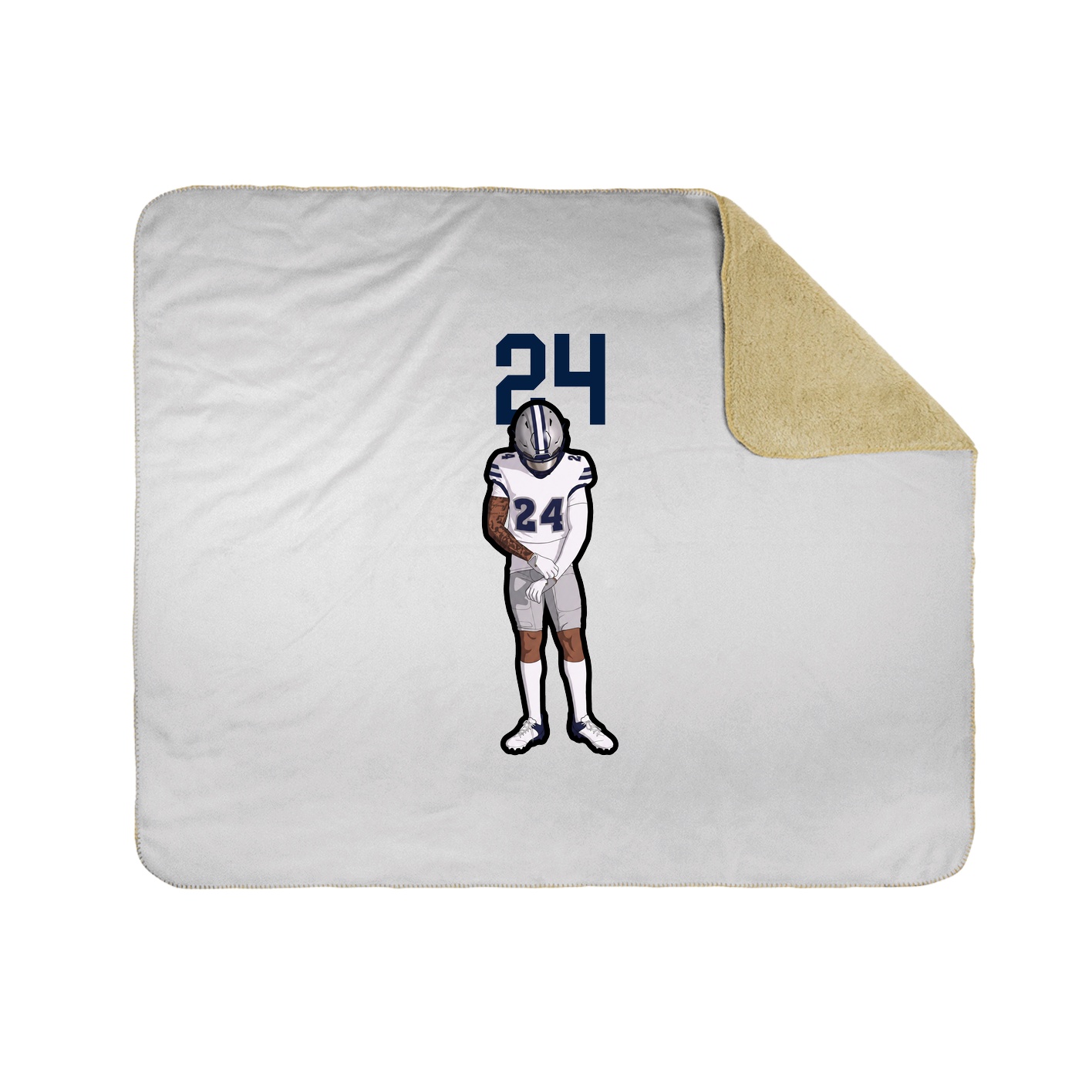 Throw Blanket — Number Top in White