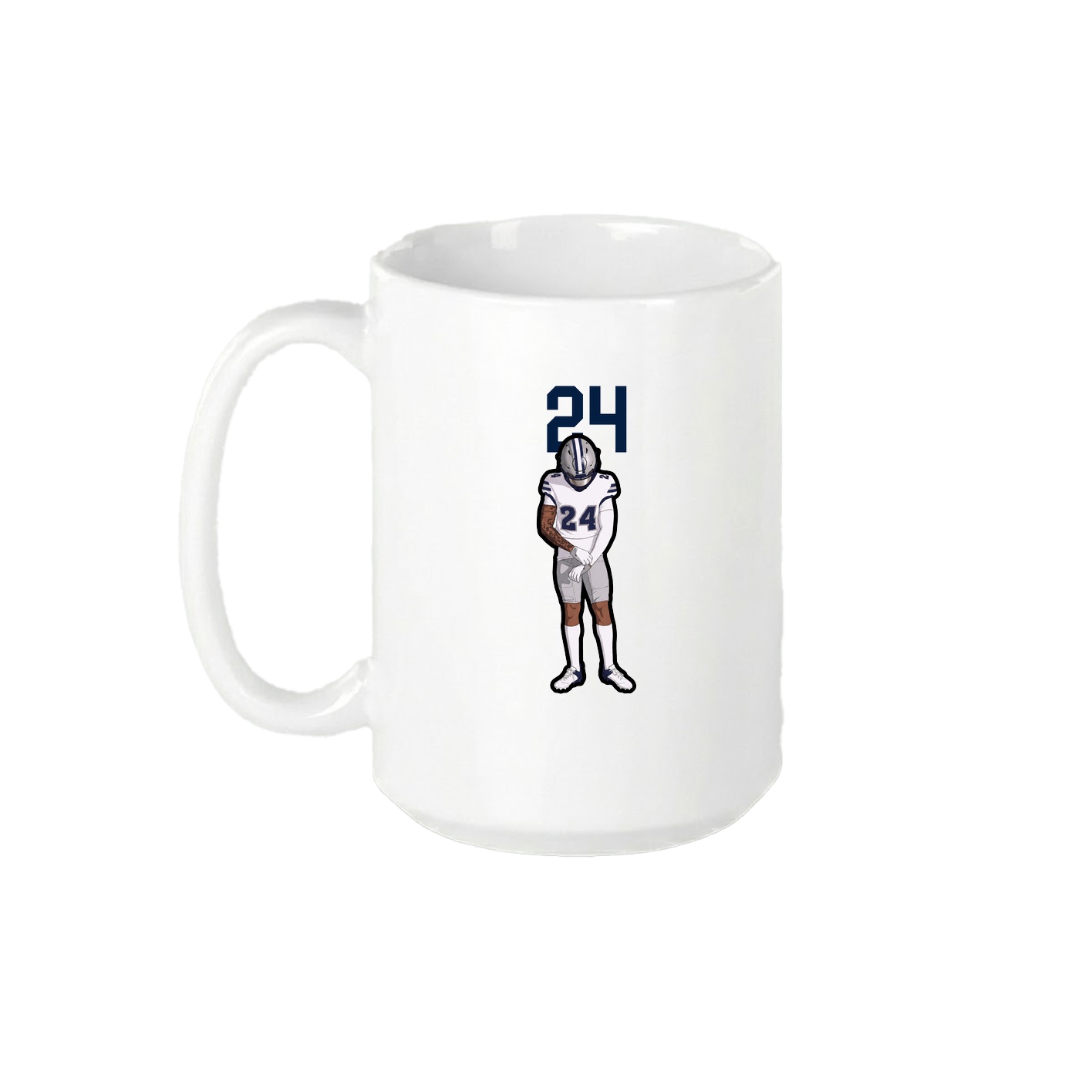 15oz Coffee Mug — Number Top in White