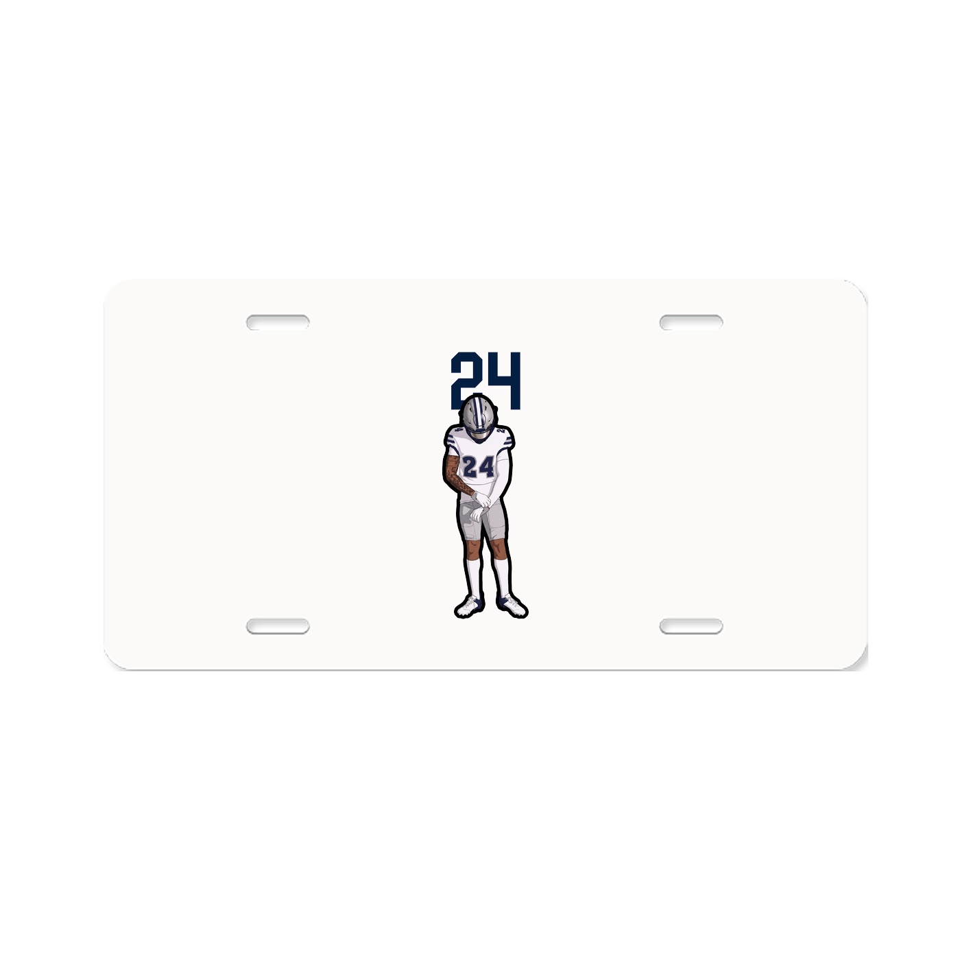 License Plate — Number Top in Classic