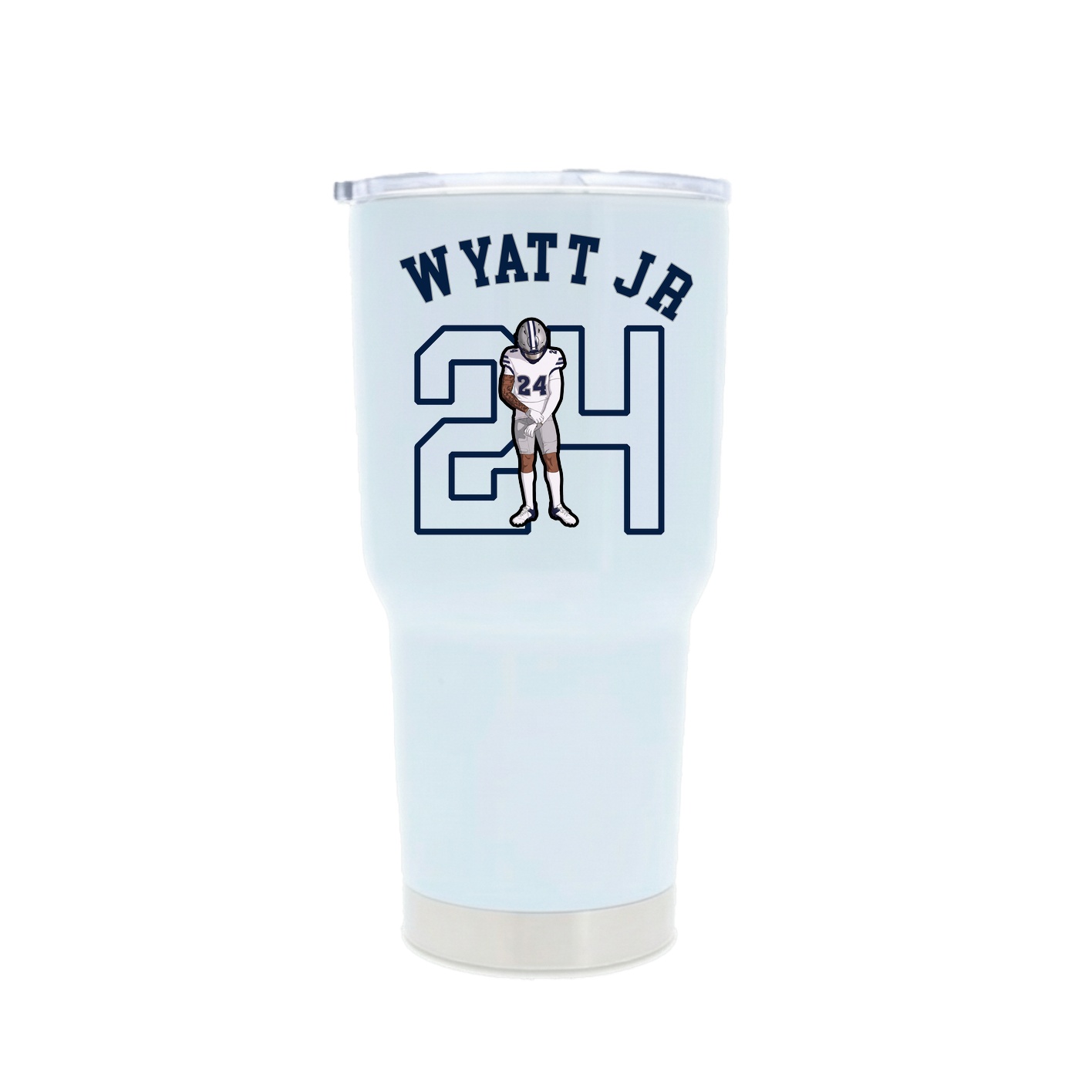 30oz Stainless Steel Tumbler — Shirsey Arch in White
