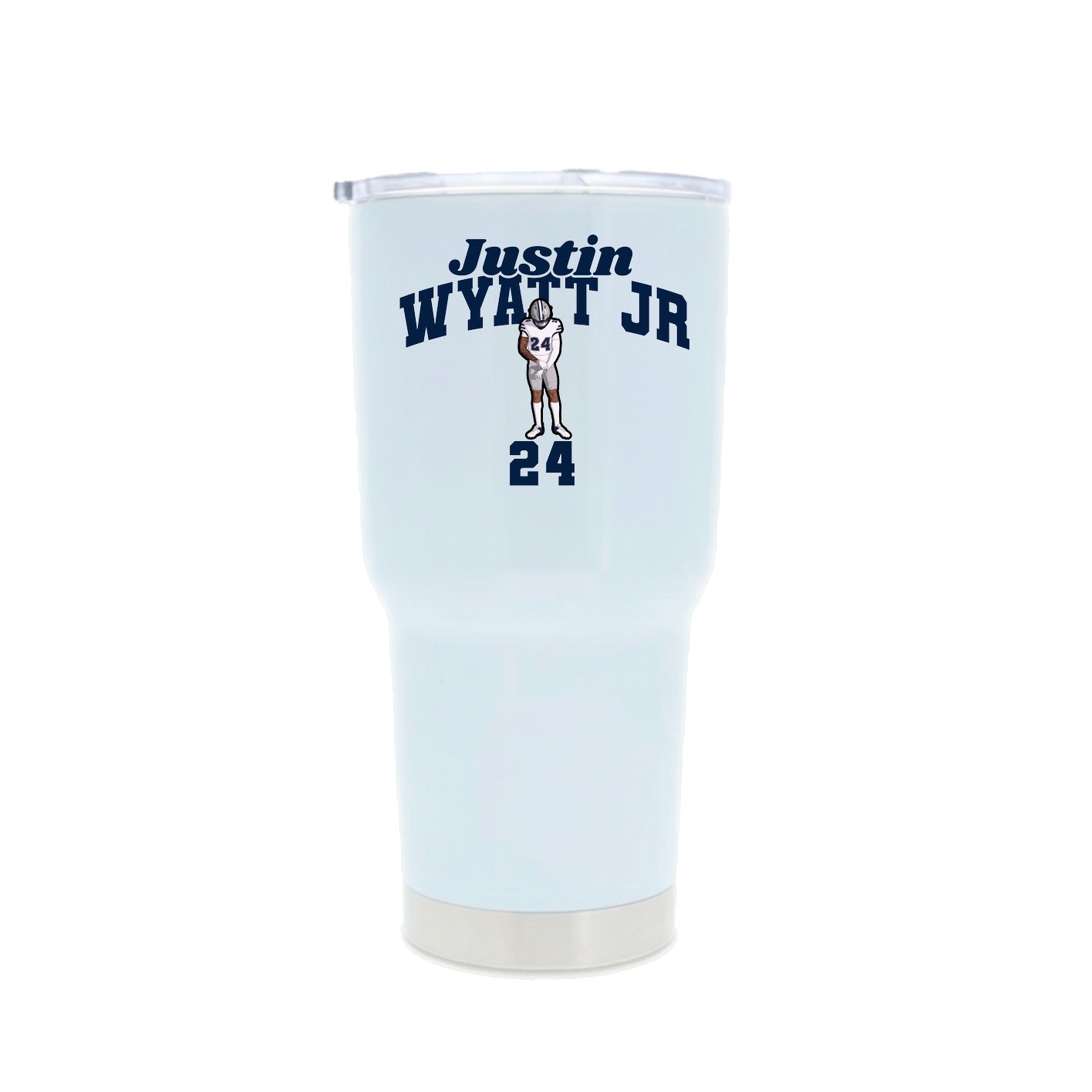 30oz Stainless Steel Tumbler — Signature Arch in White