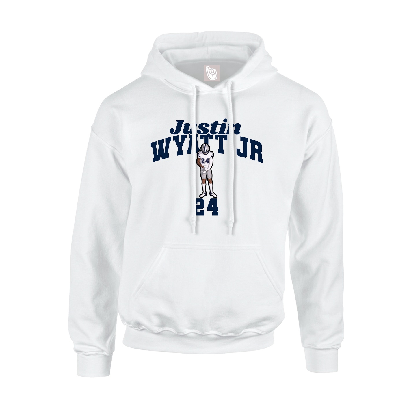 Hoodie — Signature Arch in White