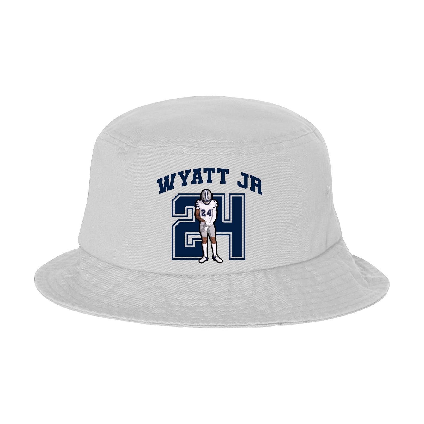 Bucket Cap — Number in White
