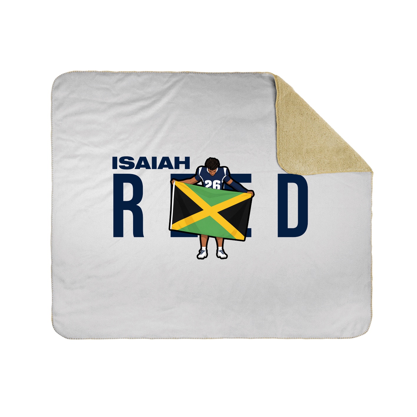 Throw Blanket — Player Name in White