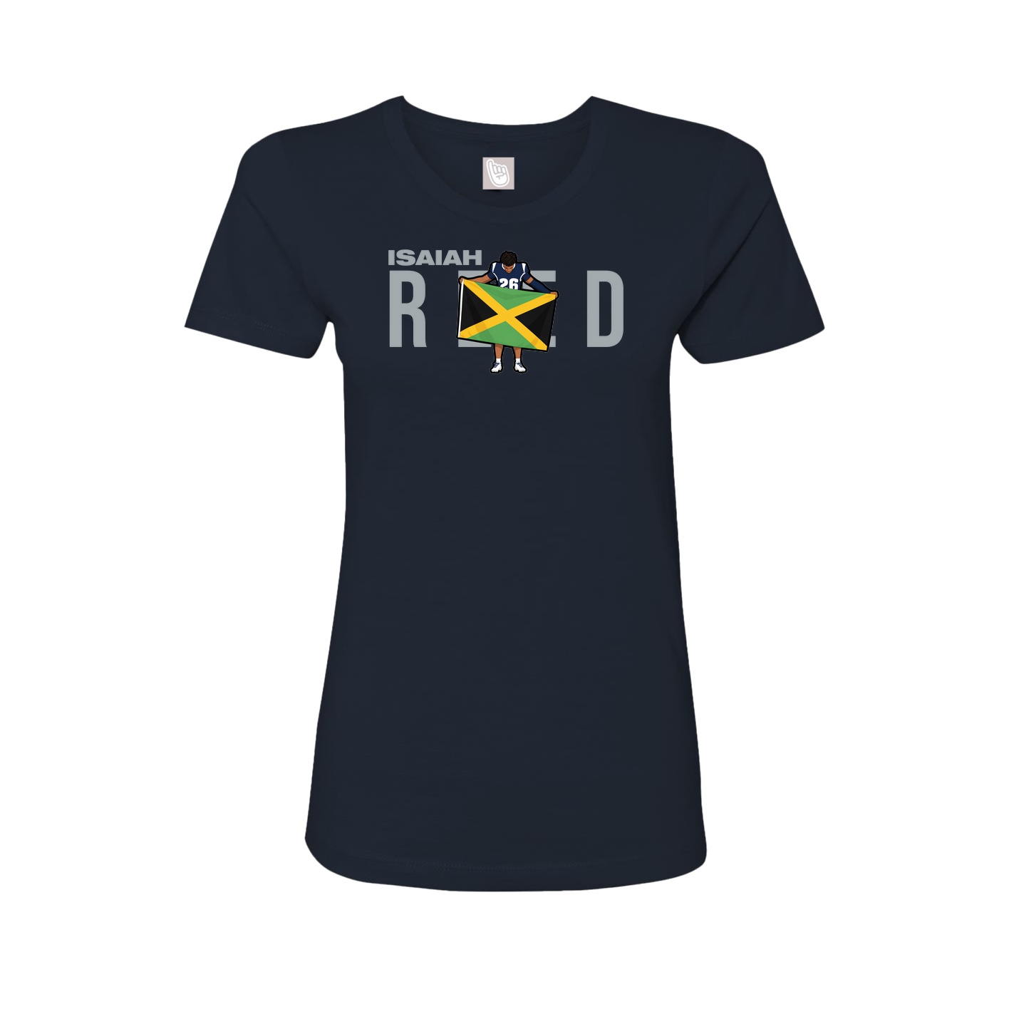 Fitted Women's Tee — Player Name in Navy