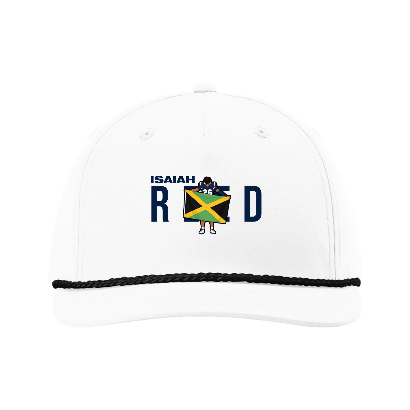Five-Panel Classic Rope Cap — Player Name in White