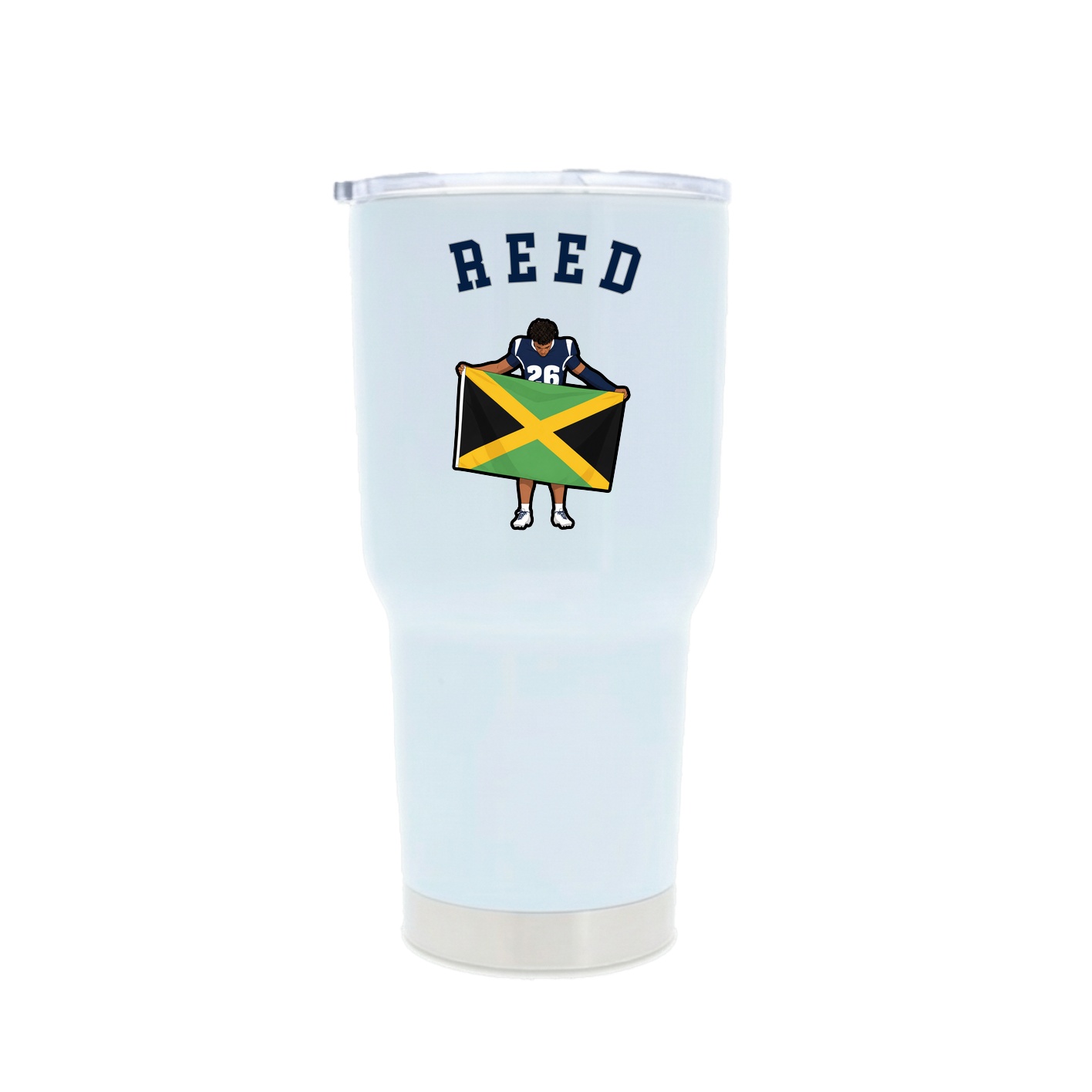 30oz Stainless Steel Tumbler — Shirsey Arch in White