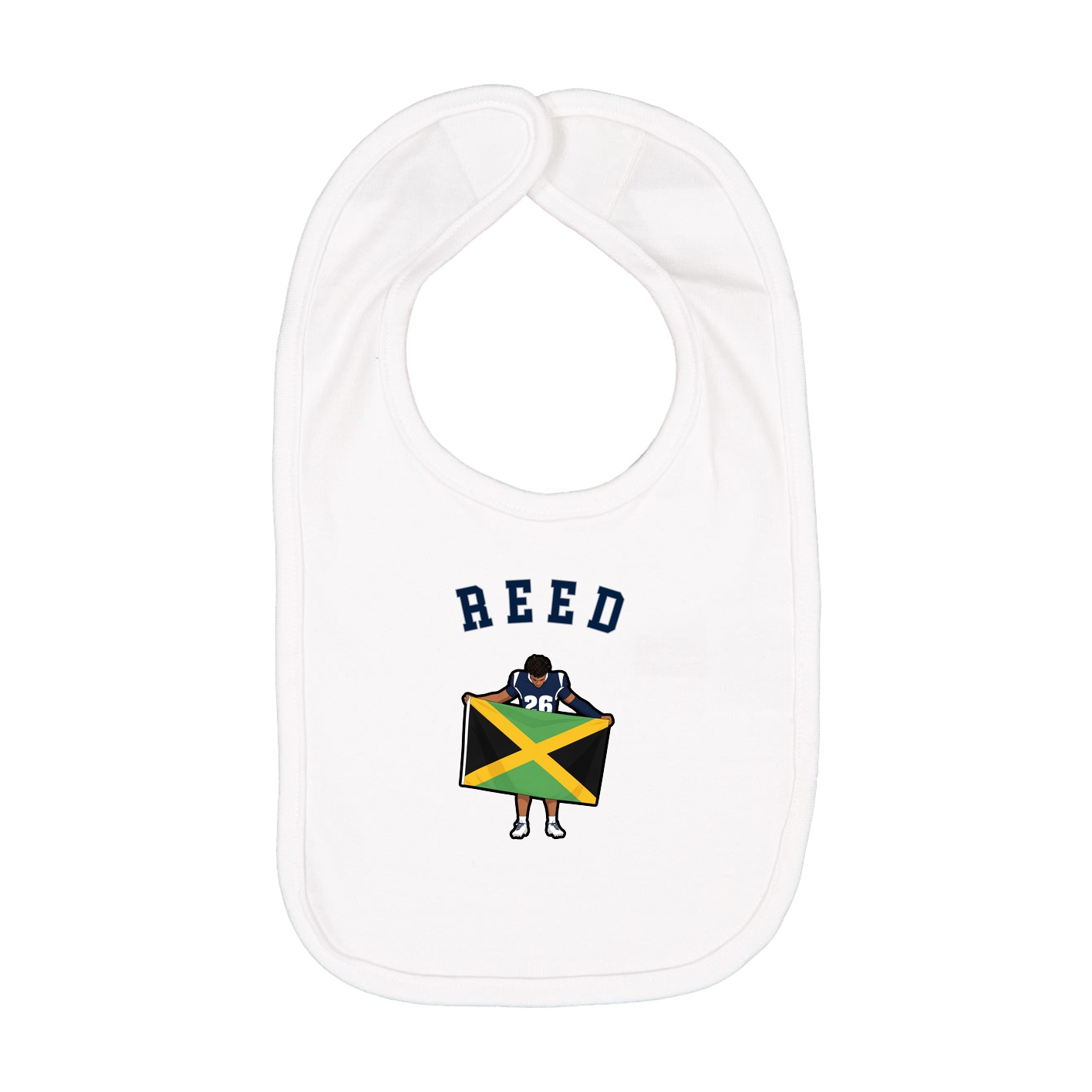 Infant Bib — Shirsey Arch in White