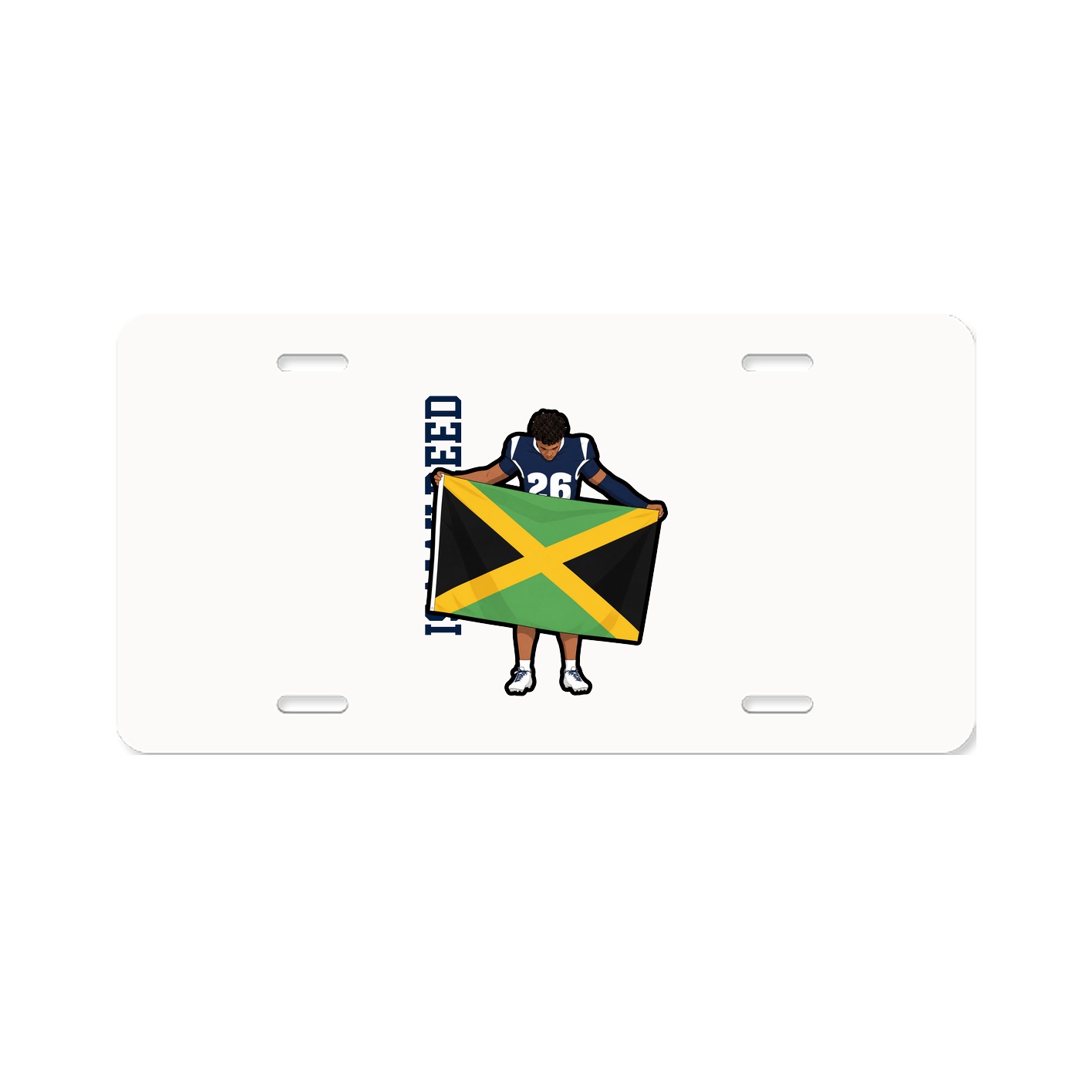 License Plate — Name Vertical in Classic