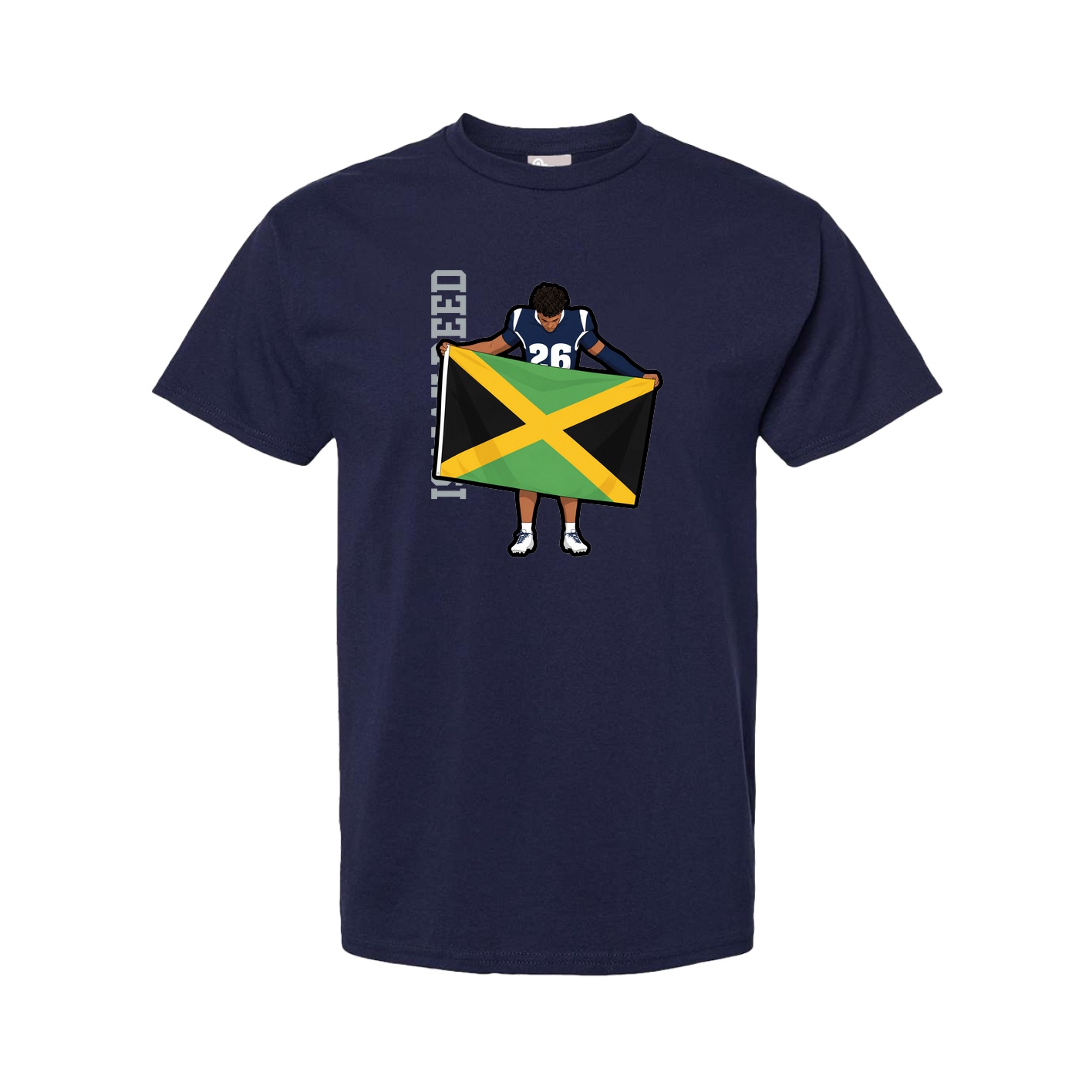 Tee — Name Vertical in Navy