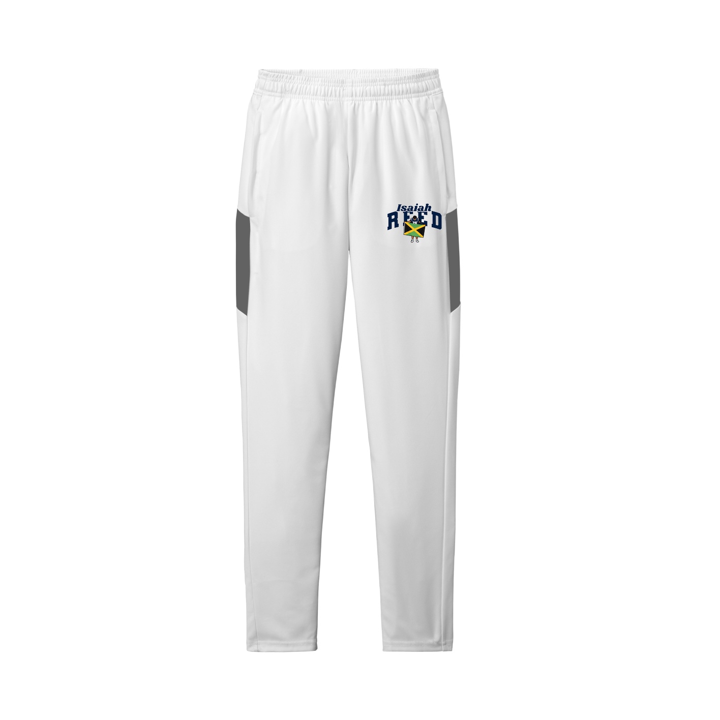 Team Travel Pant — Signature Arch in White/Grey