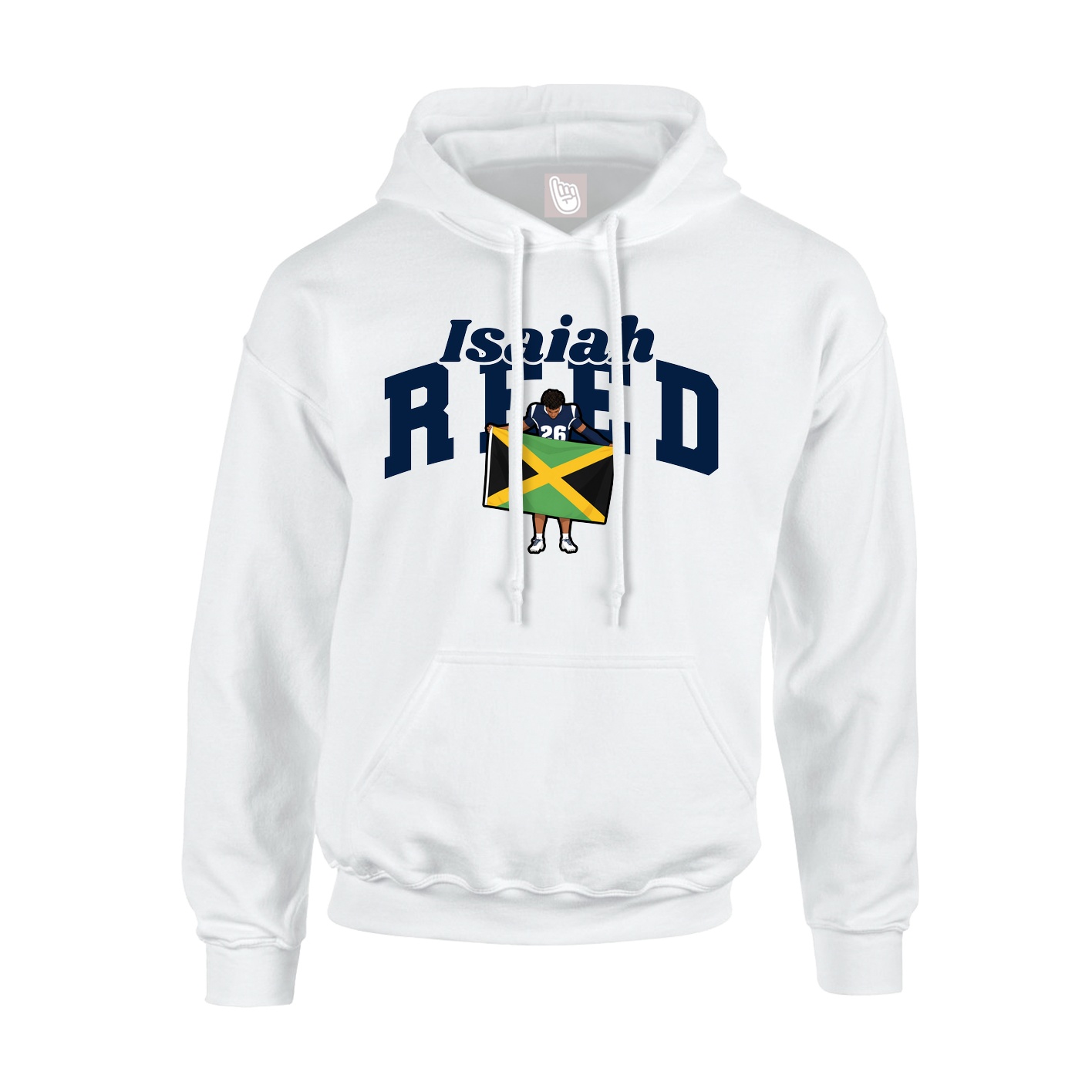 Youth Hoodie — Signature Arch in White