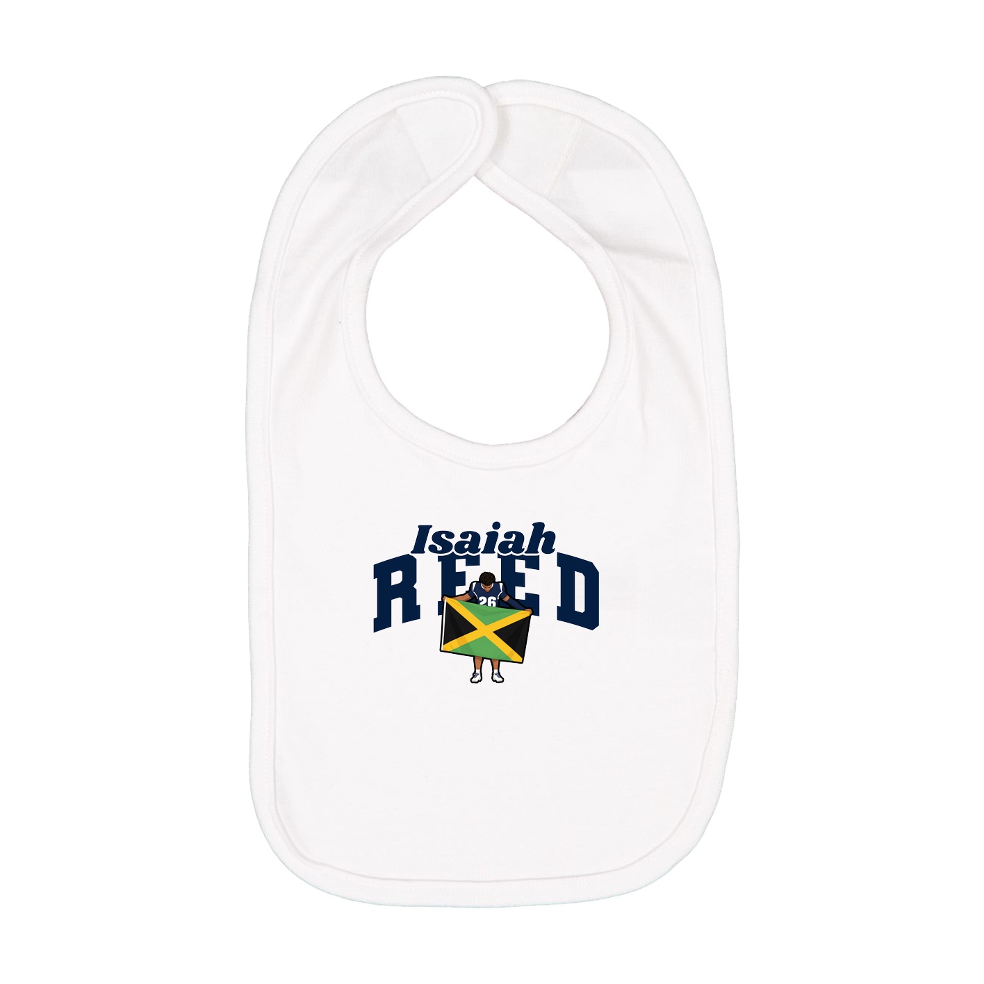 Infant Bib — Signature Arch in White