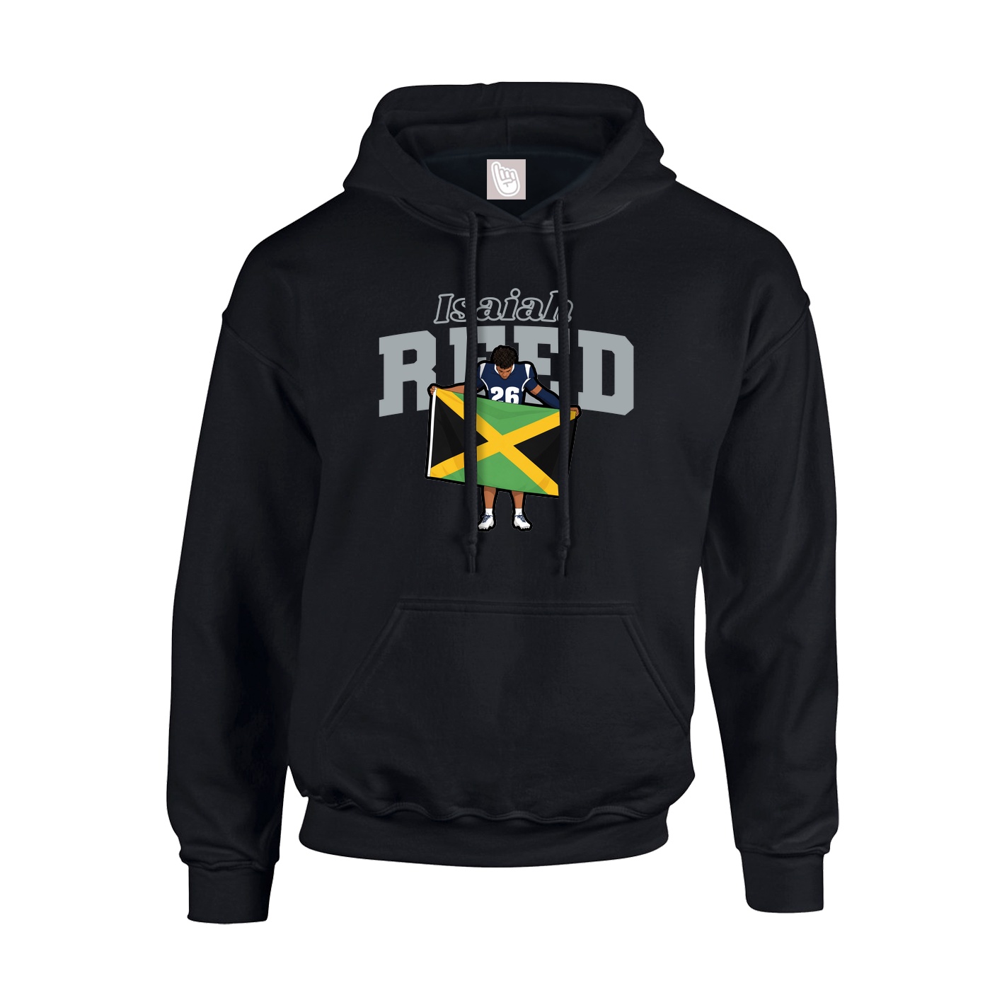 Youth Hoodie — Name Arch in Black