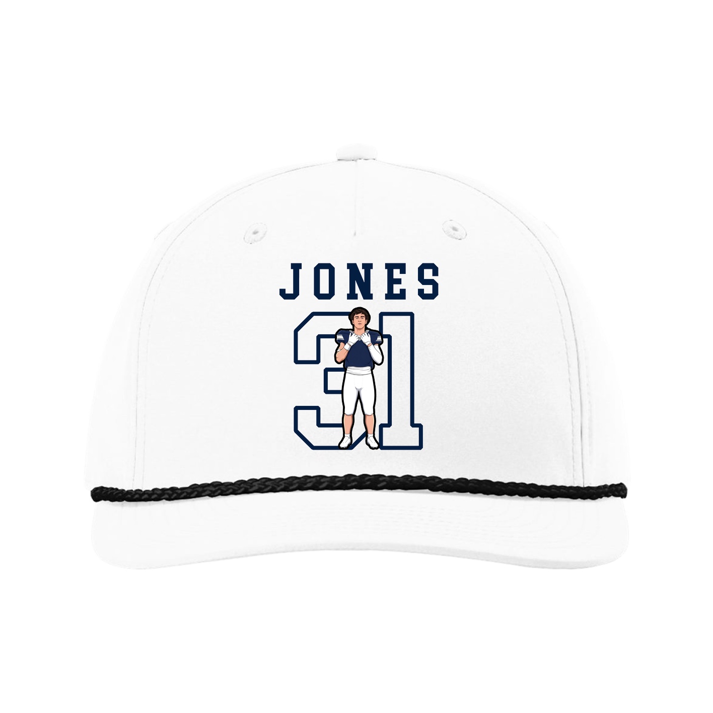 Five-Panel Classic Rope Cap — Shirsey in White