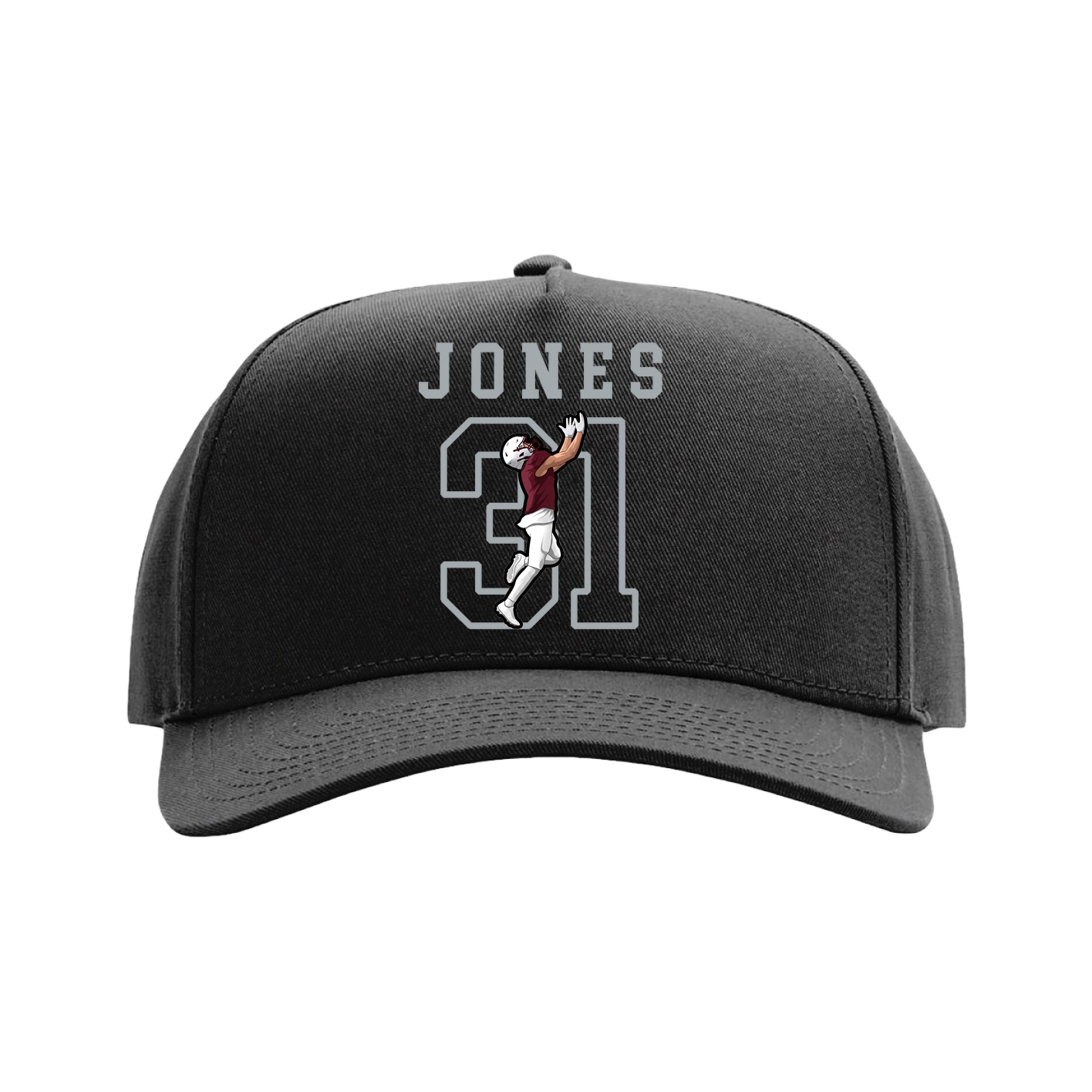 Full Fabric Five-Panel Champ Cap — Shirsey in Black