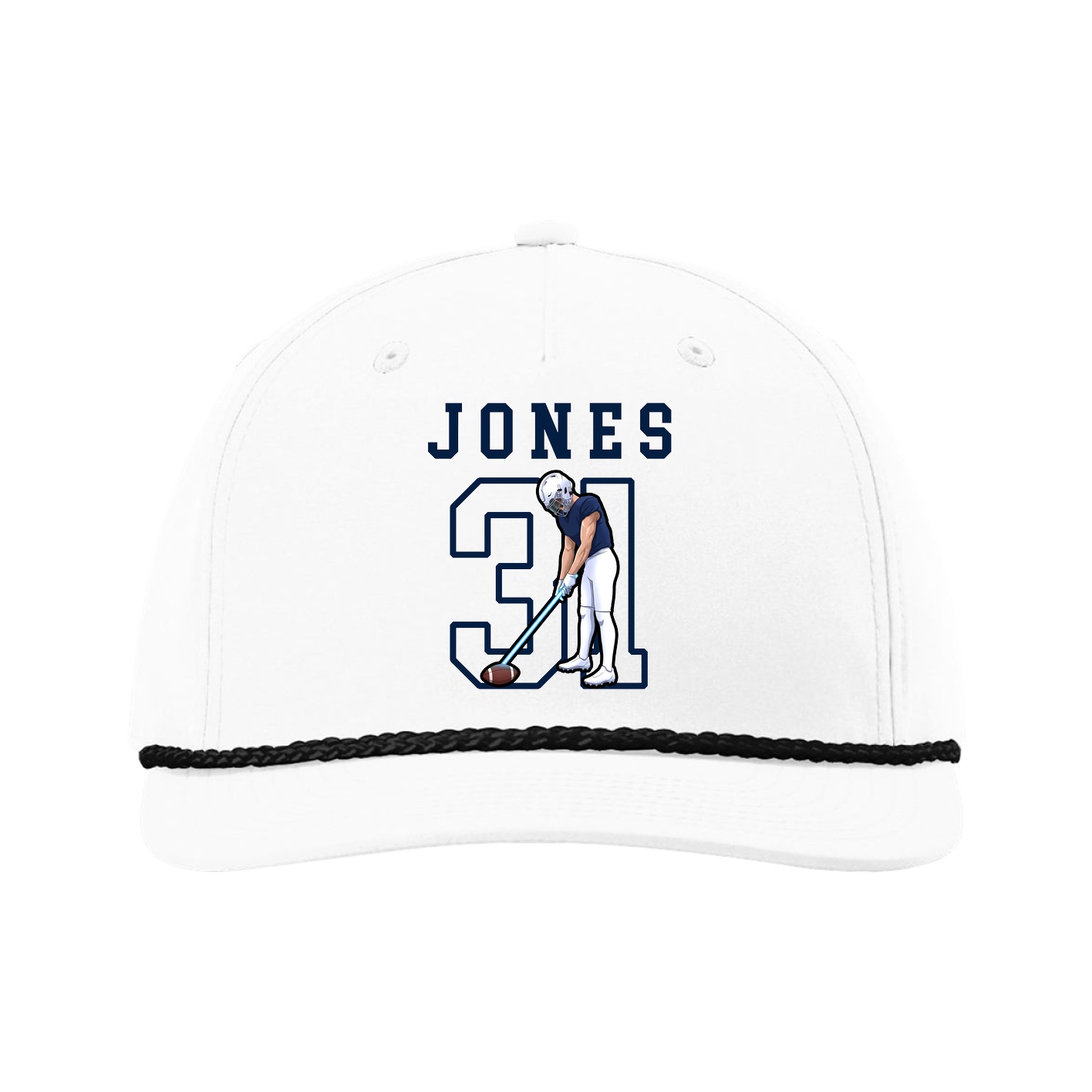 Five-Panel Classic Rope Cap — Shirsey in White
