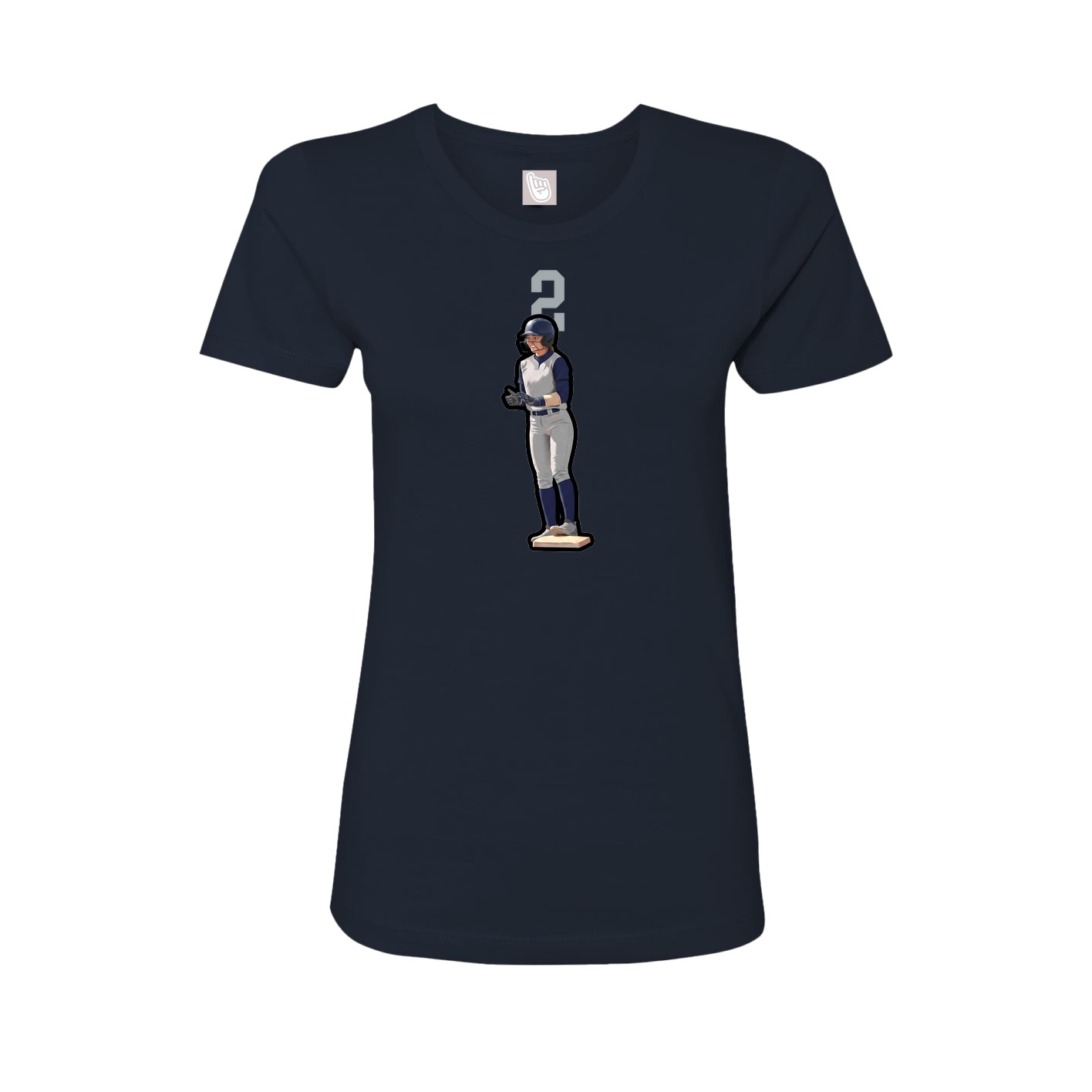 Womens Tee — Number Top in Navy