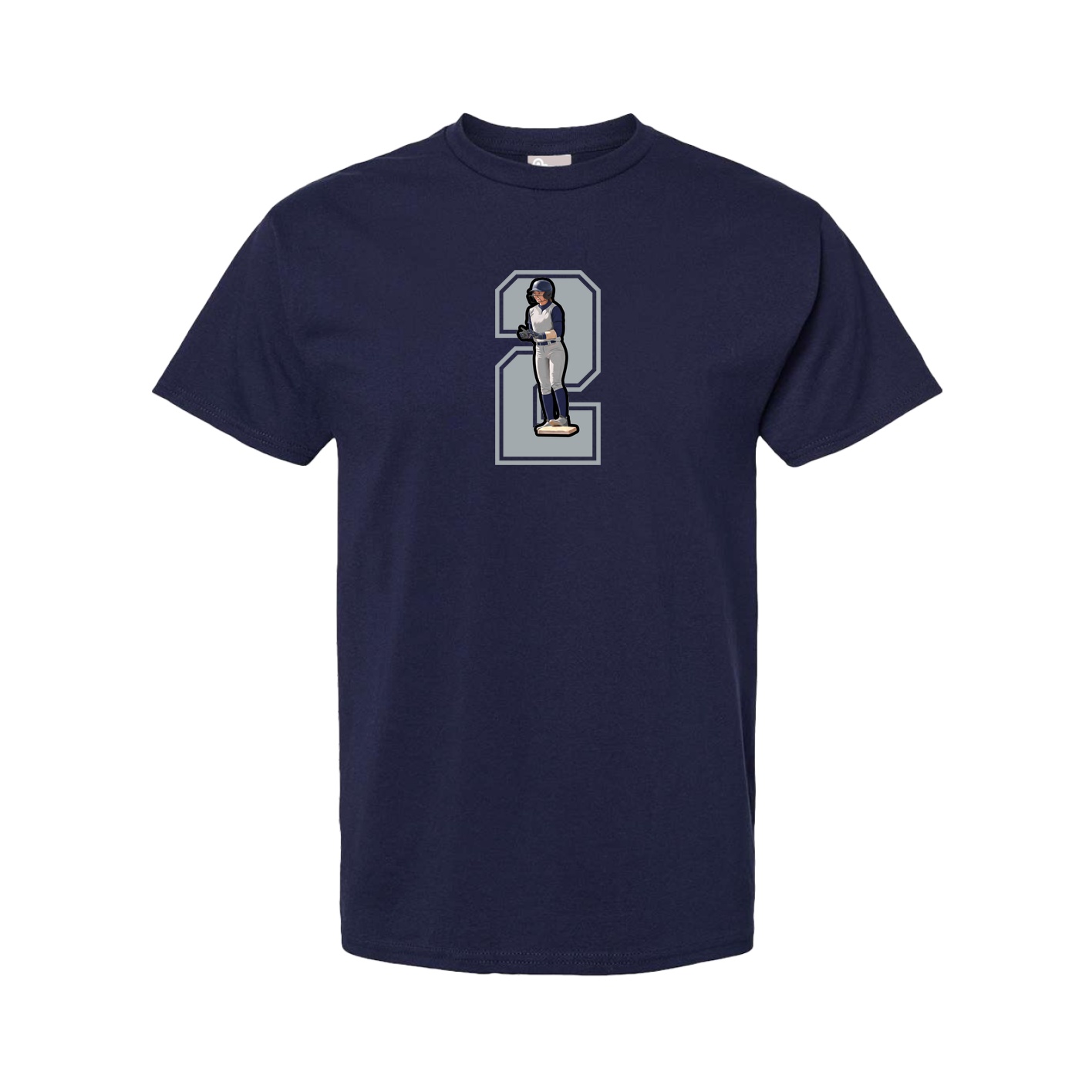 Youth Tee — Number in Navy