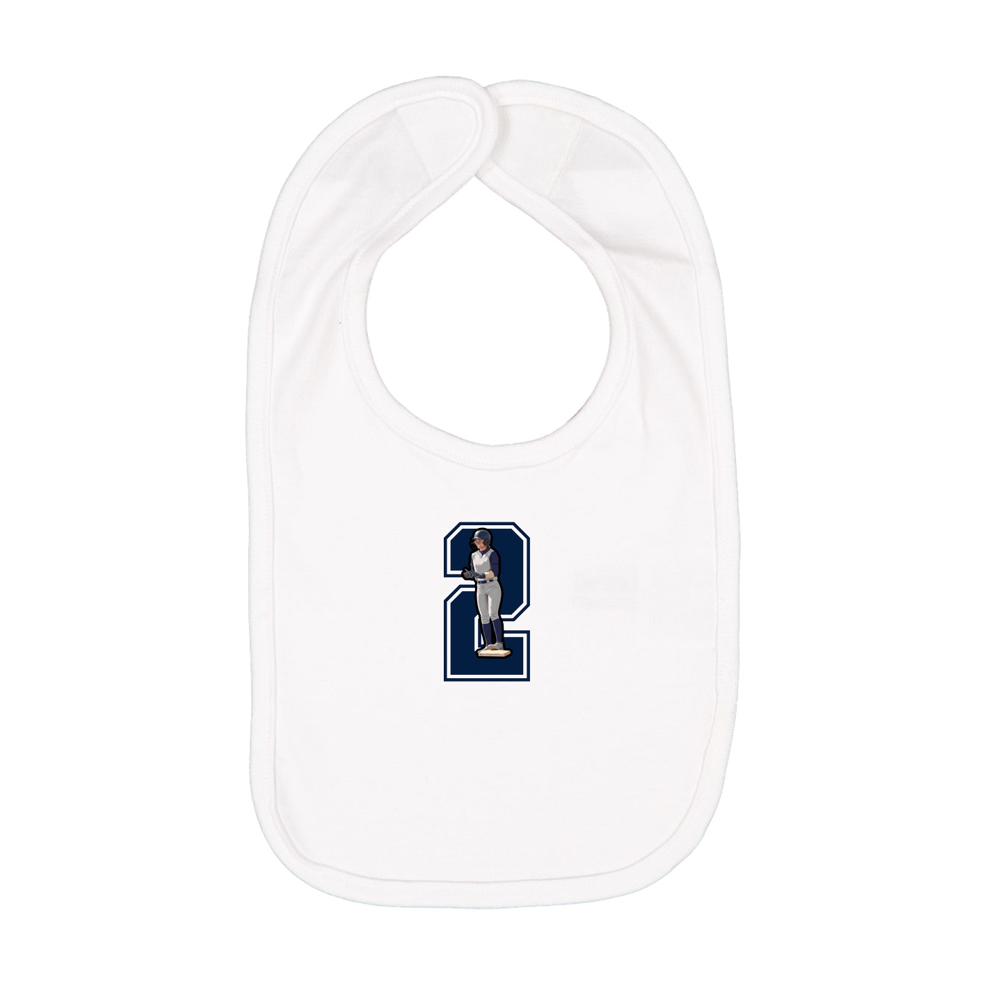 Infant Bib — Number in White