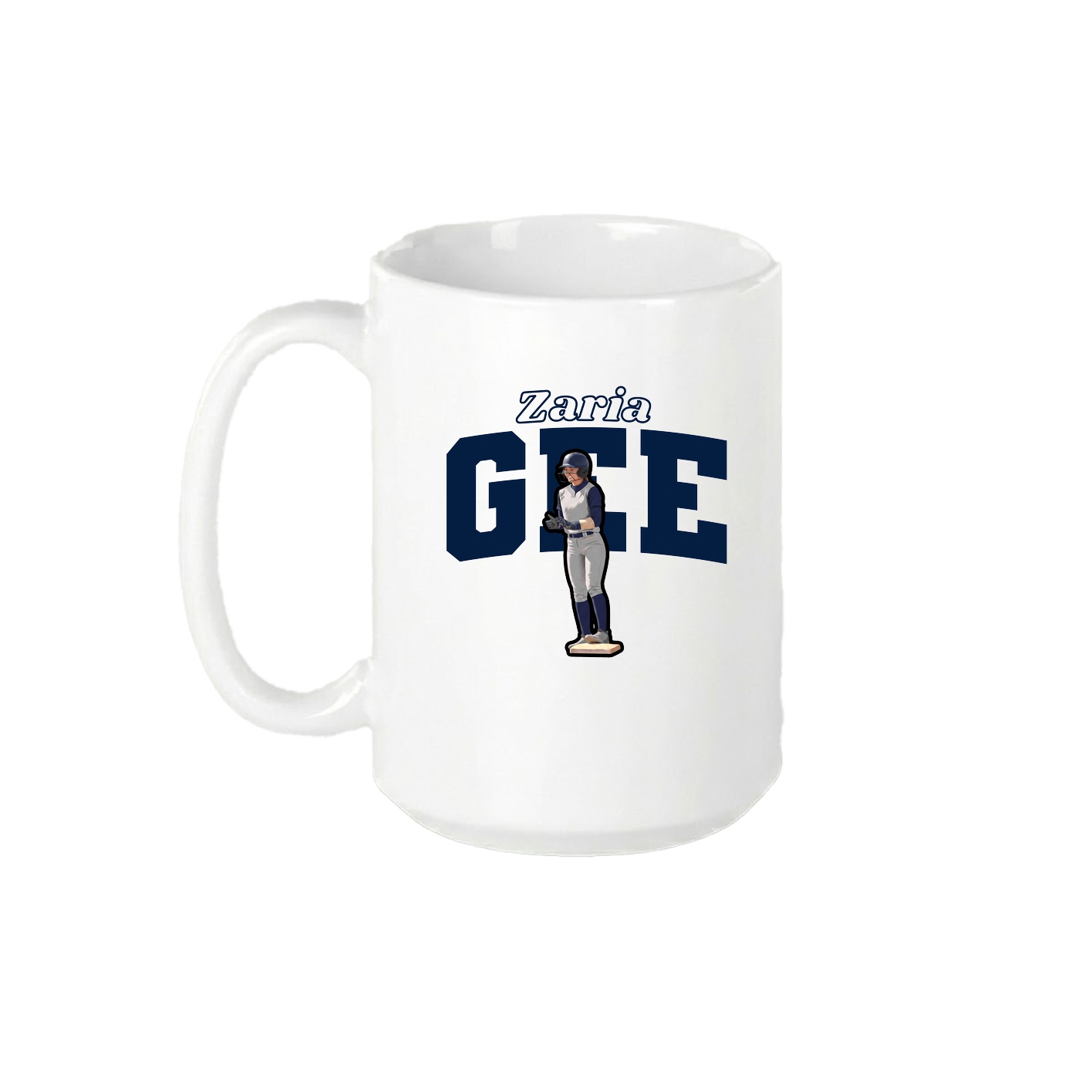 15oz Coffee Mug — Name Arch in White