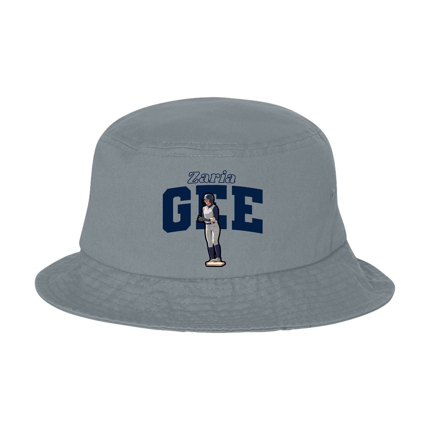 Bucket Cap — Name Arch in Grey