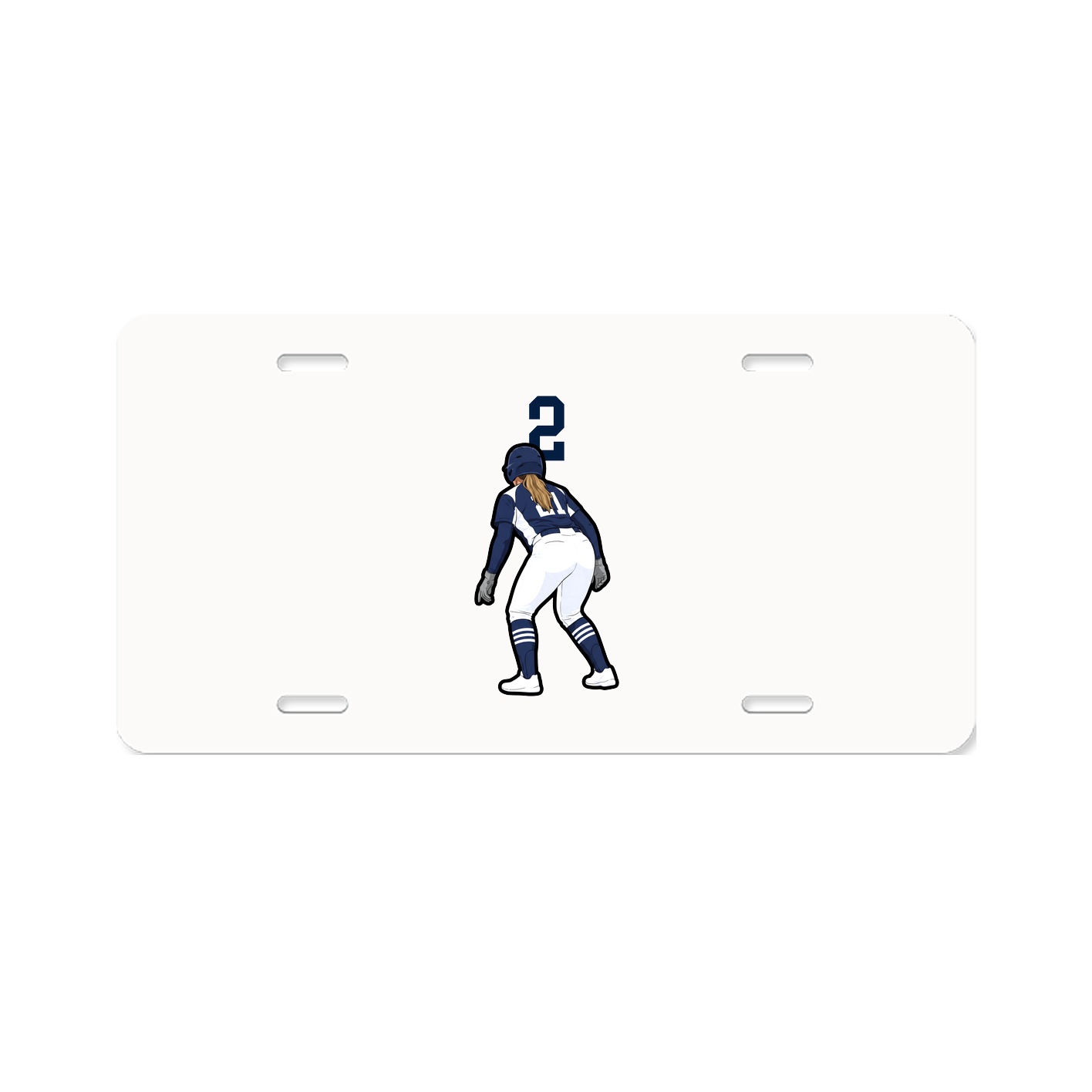 License Plate — Number Top in Classic
