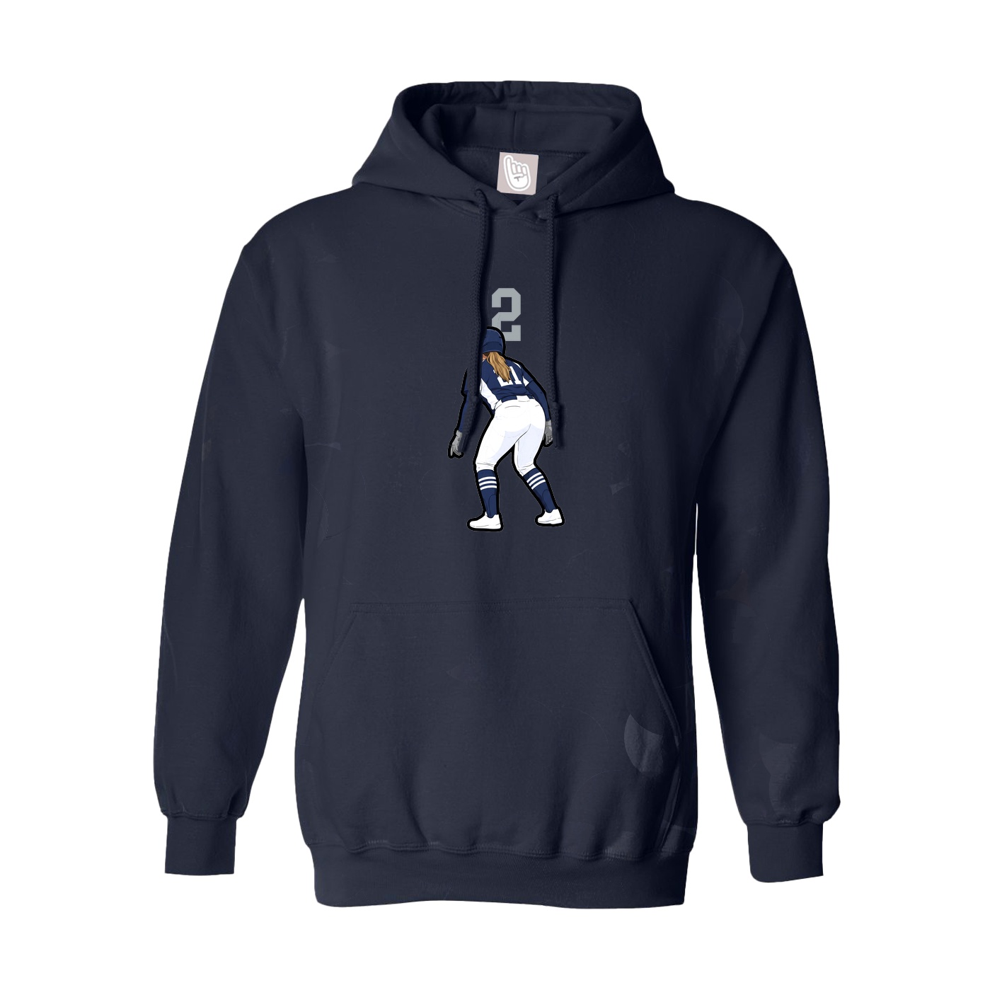Hoodie — Number Top in Navy