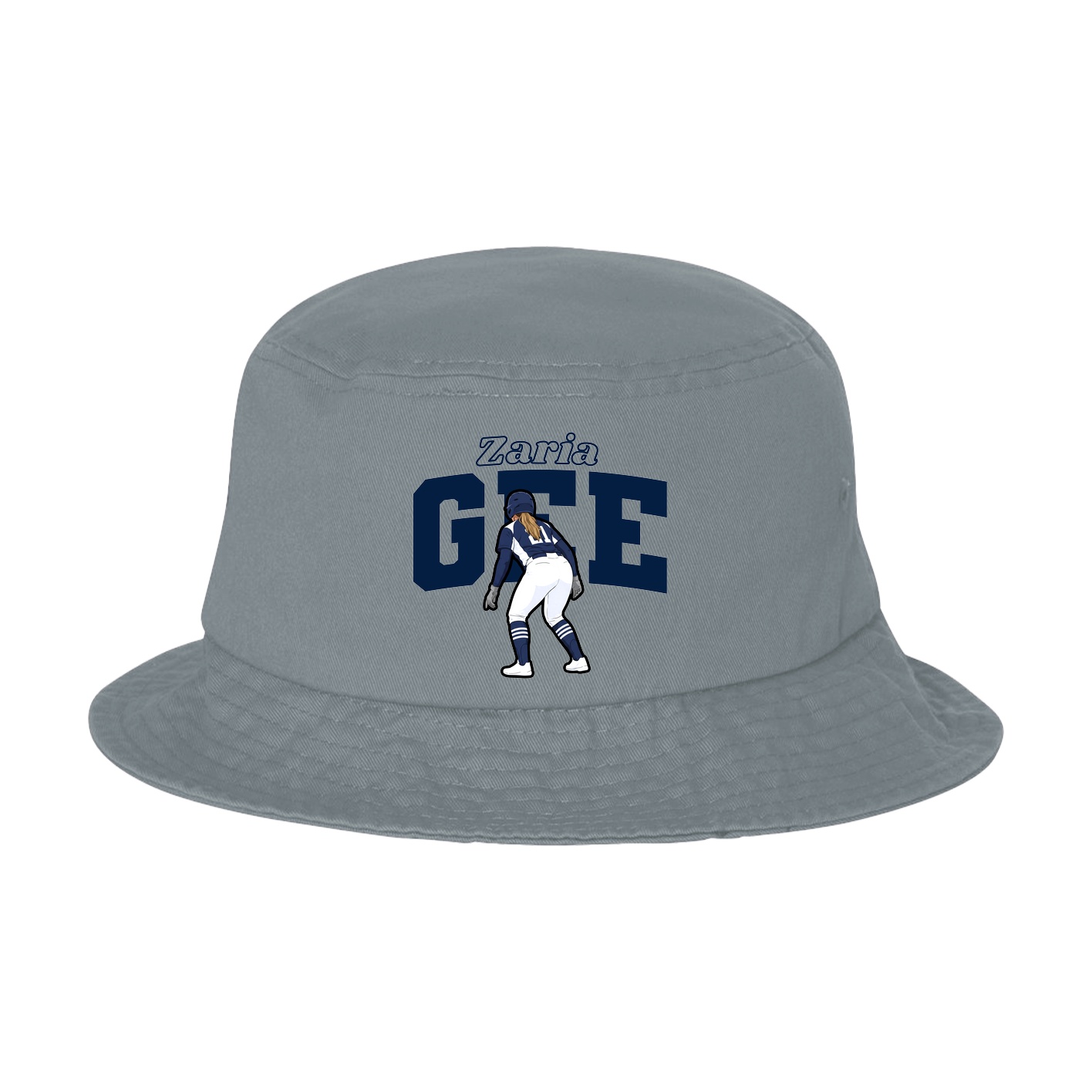 Bucket Cap — Name Arch in Grey