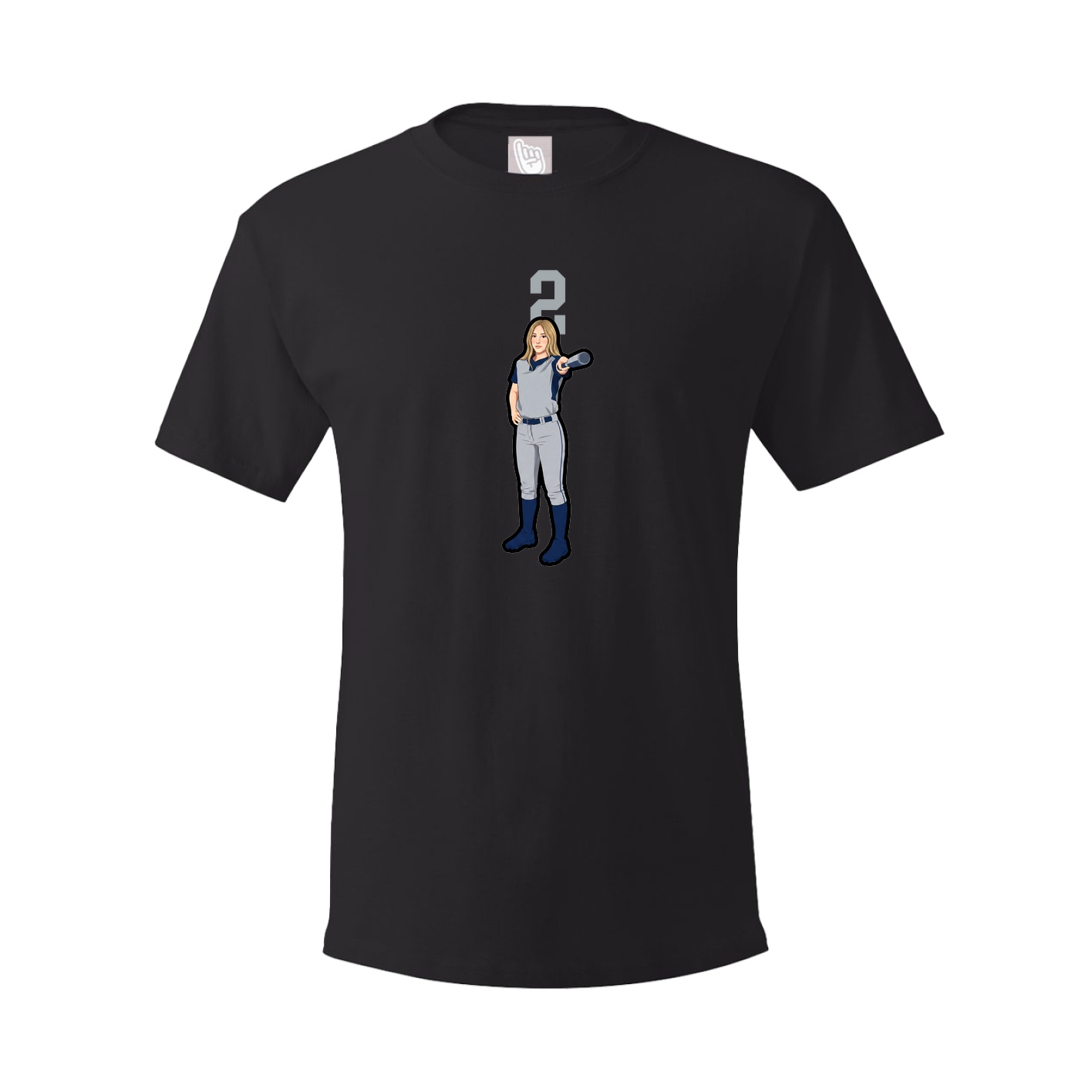 Youth Tee — Number Top in Black