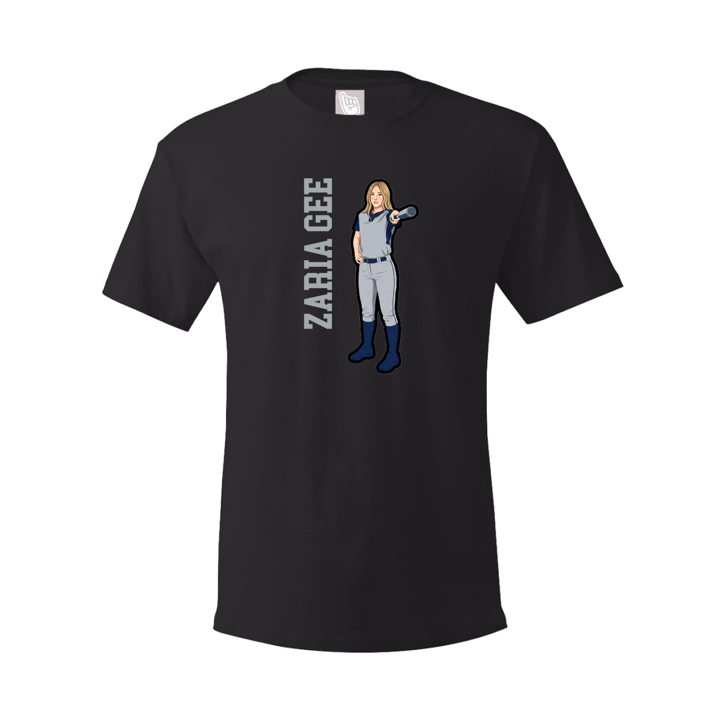 Tee — Name Vertical in Black