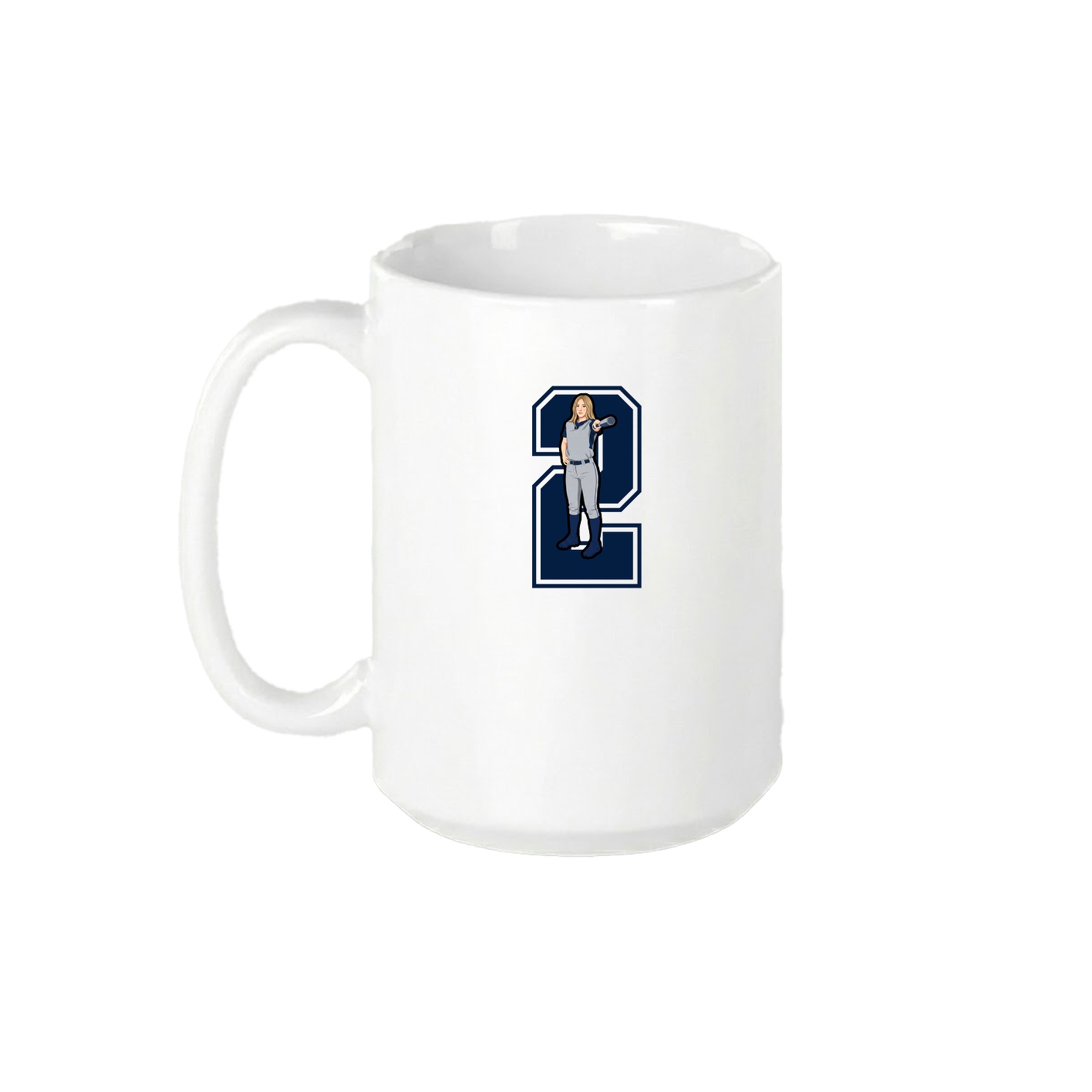 15oz Coffee Mug — Number in White