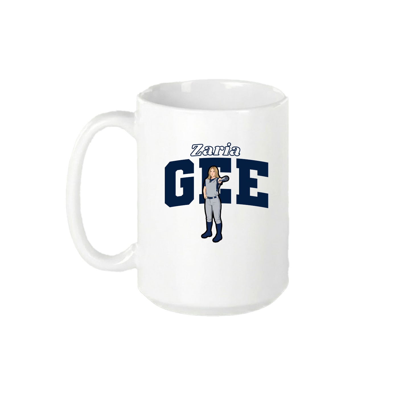 15oz Coffee Mug — Name Arch in White