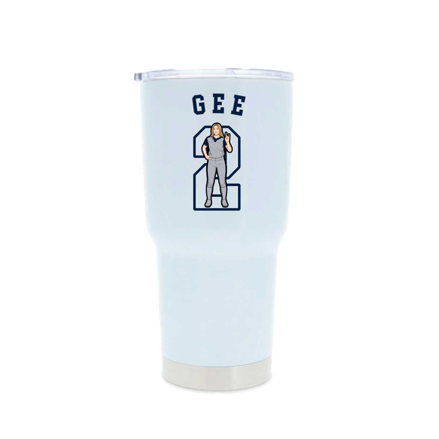 30oz Stainless Steel Tumbler — Shirsey Arch in White