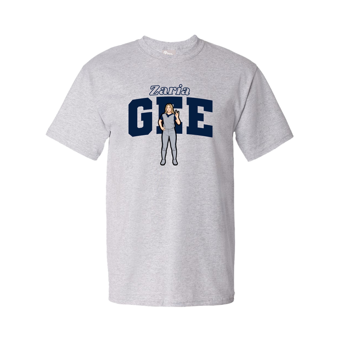 Youth Tee — Name Arch in Grey