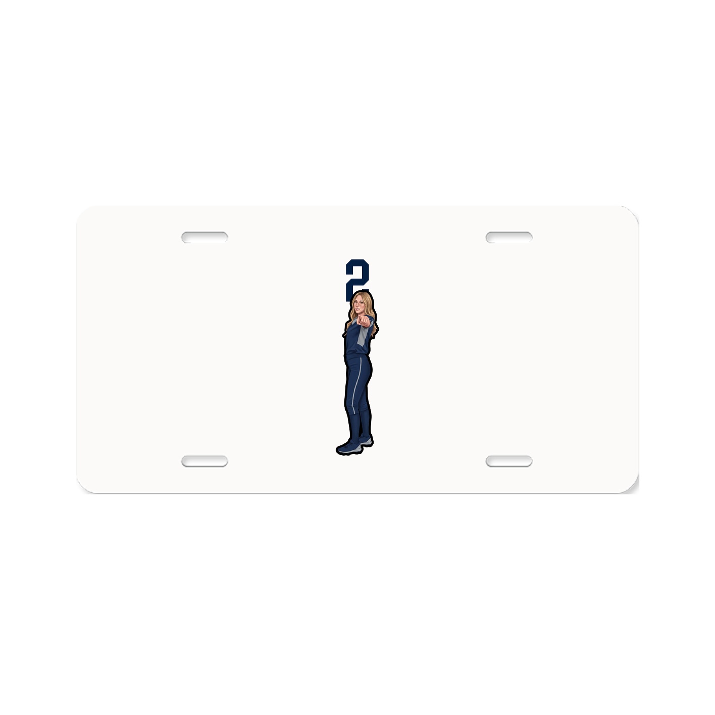 License Plate — Number Top in Classic