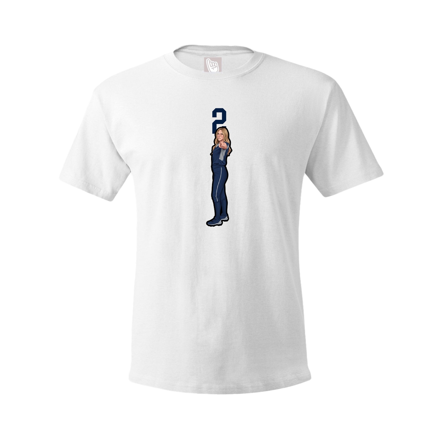 Tee — Number Top in White