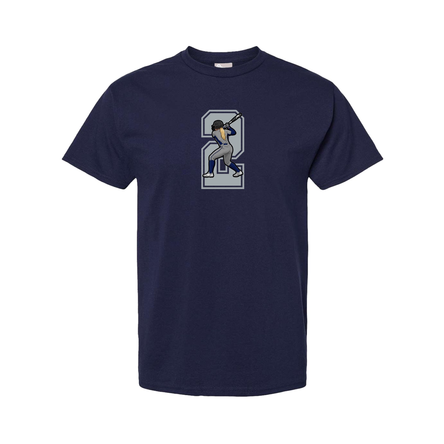Youth Tee — Number in Navy