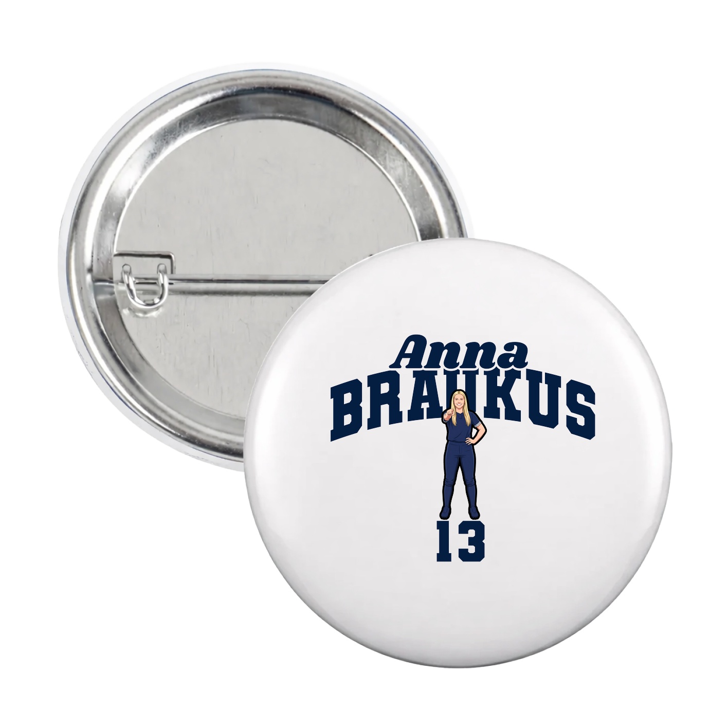 Game Day Button — Signature Arch in White