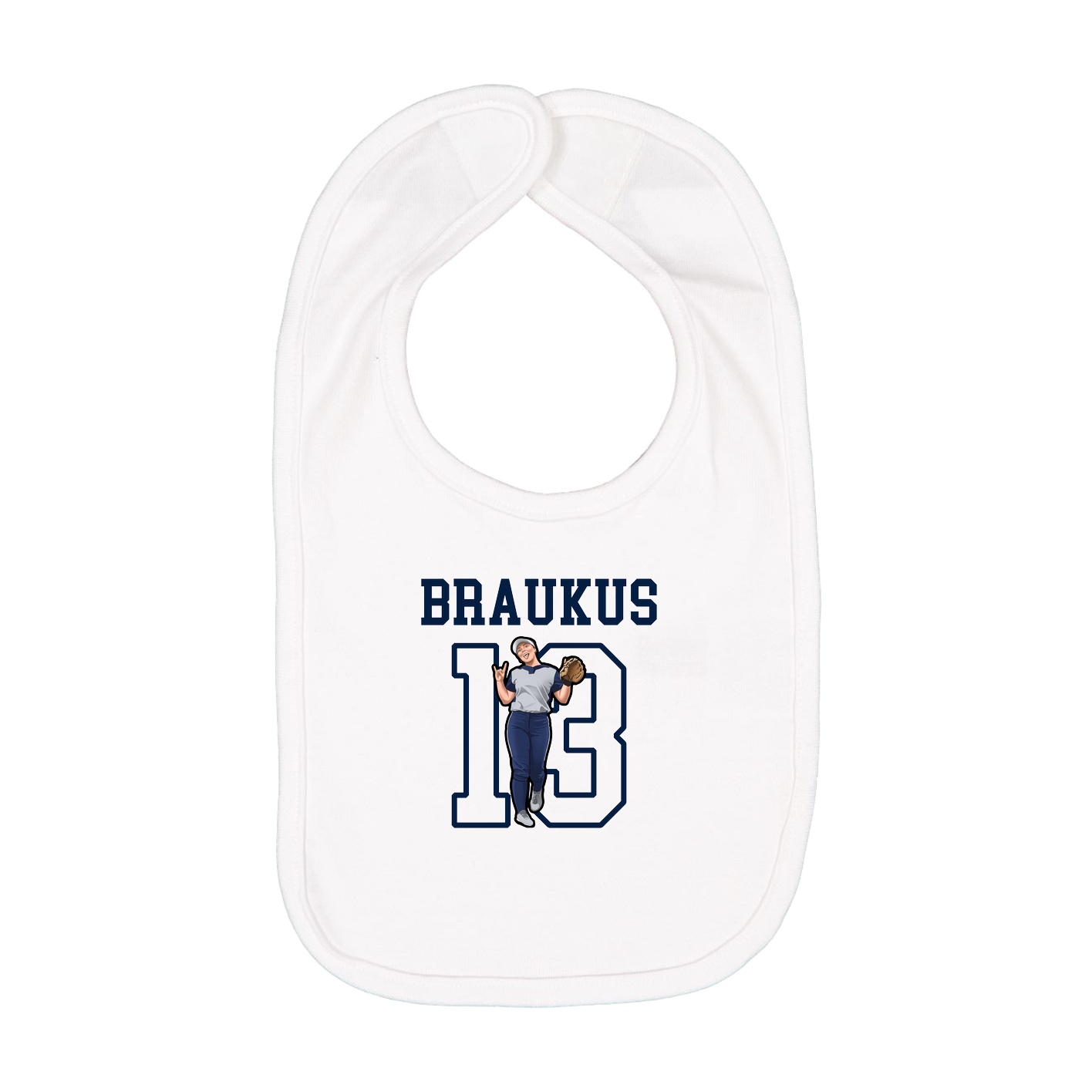 Infant Bib — Shirsey in White