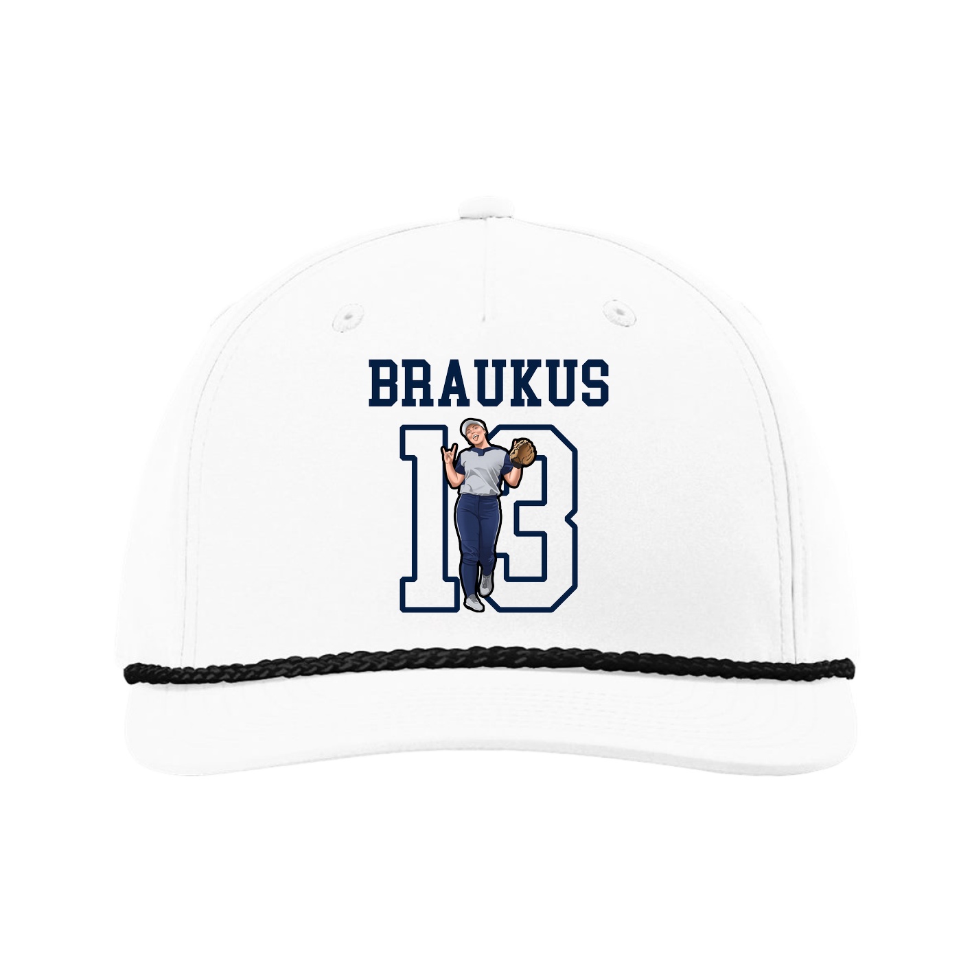 Five-Panel Classic Rope Cap — Shirsey in White